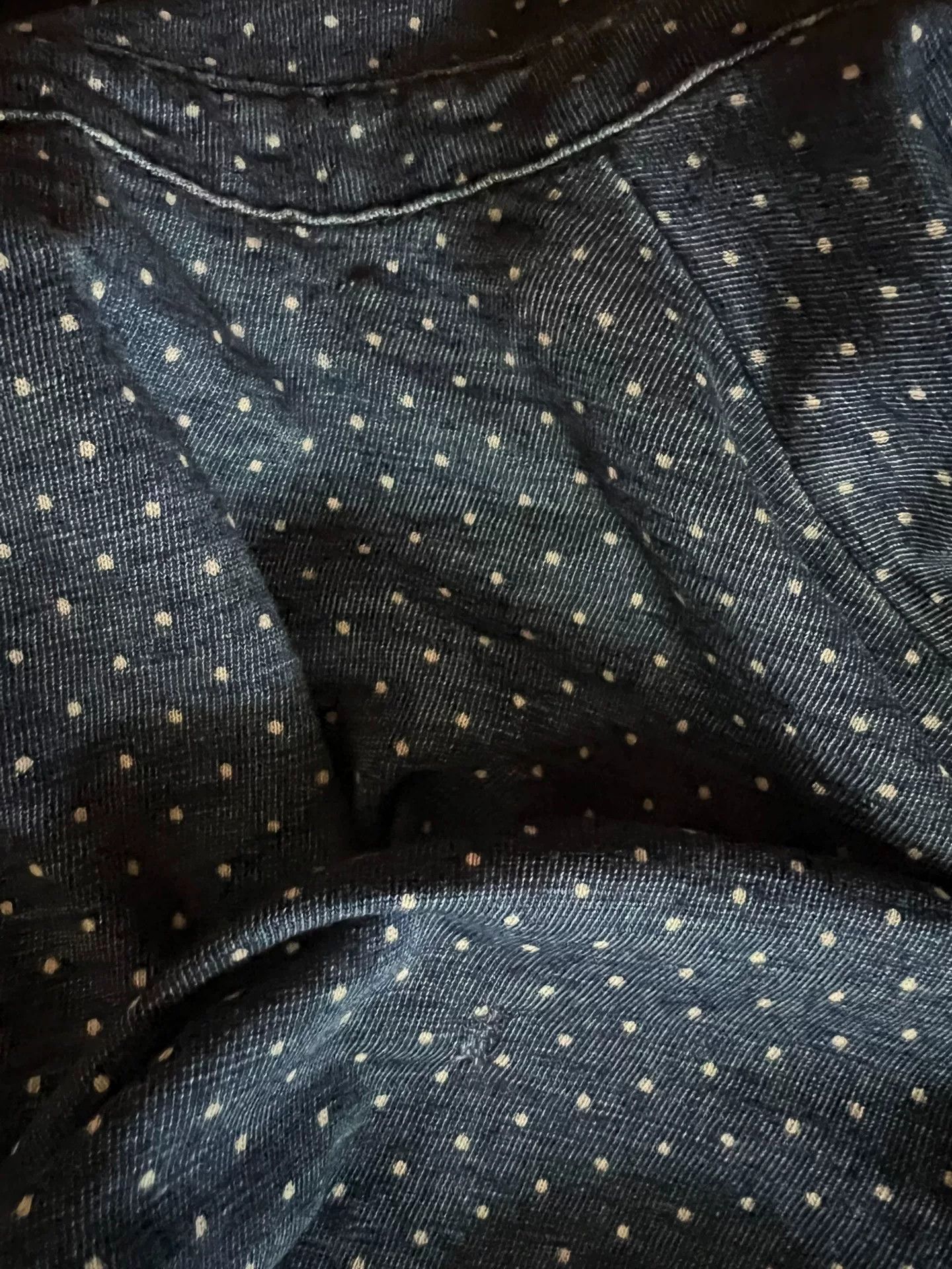RRL Ralph Lauren RRL Indigo Polka Dot Short Sleeve Tee Size US L / EU 52-54 / 3 - 8 Thumbnail