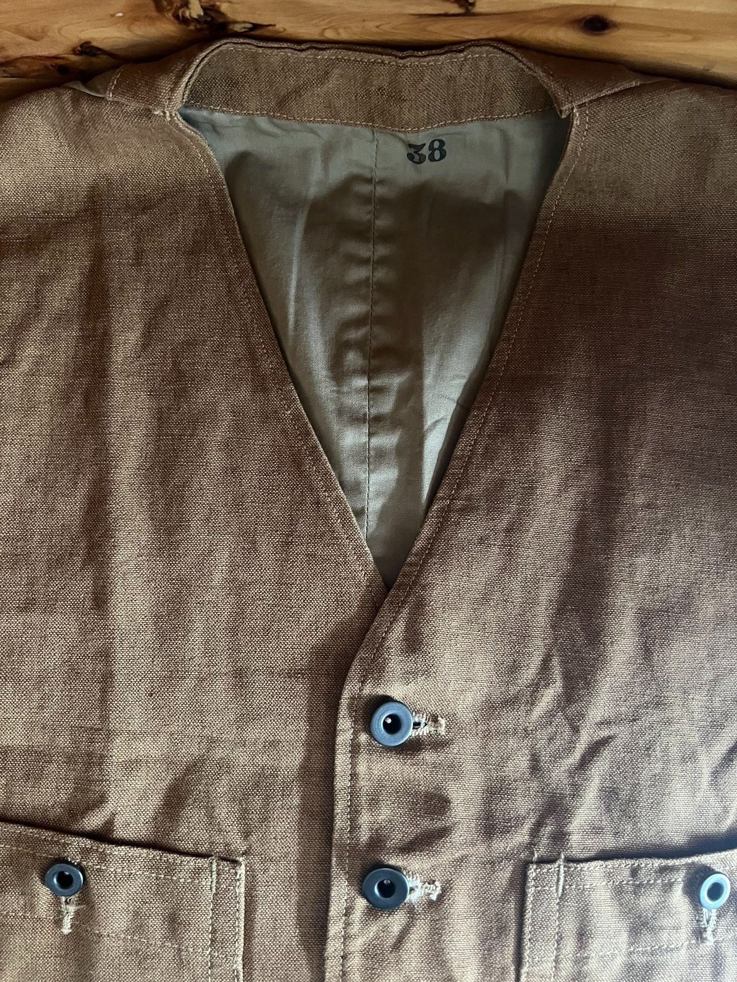 Mister Freedom Mister Freedom Vintage Cotton-Linen Orange Workwear Vest Size US M / EU 48-50 / 2 - 9 Thumbnail