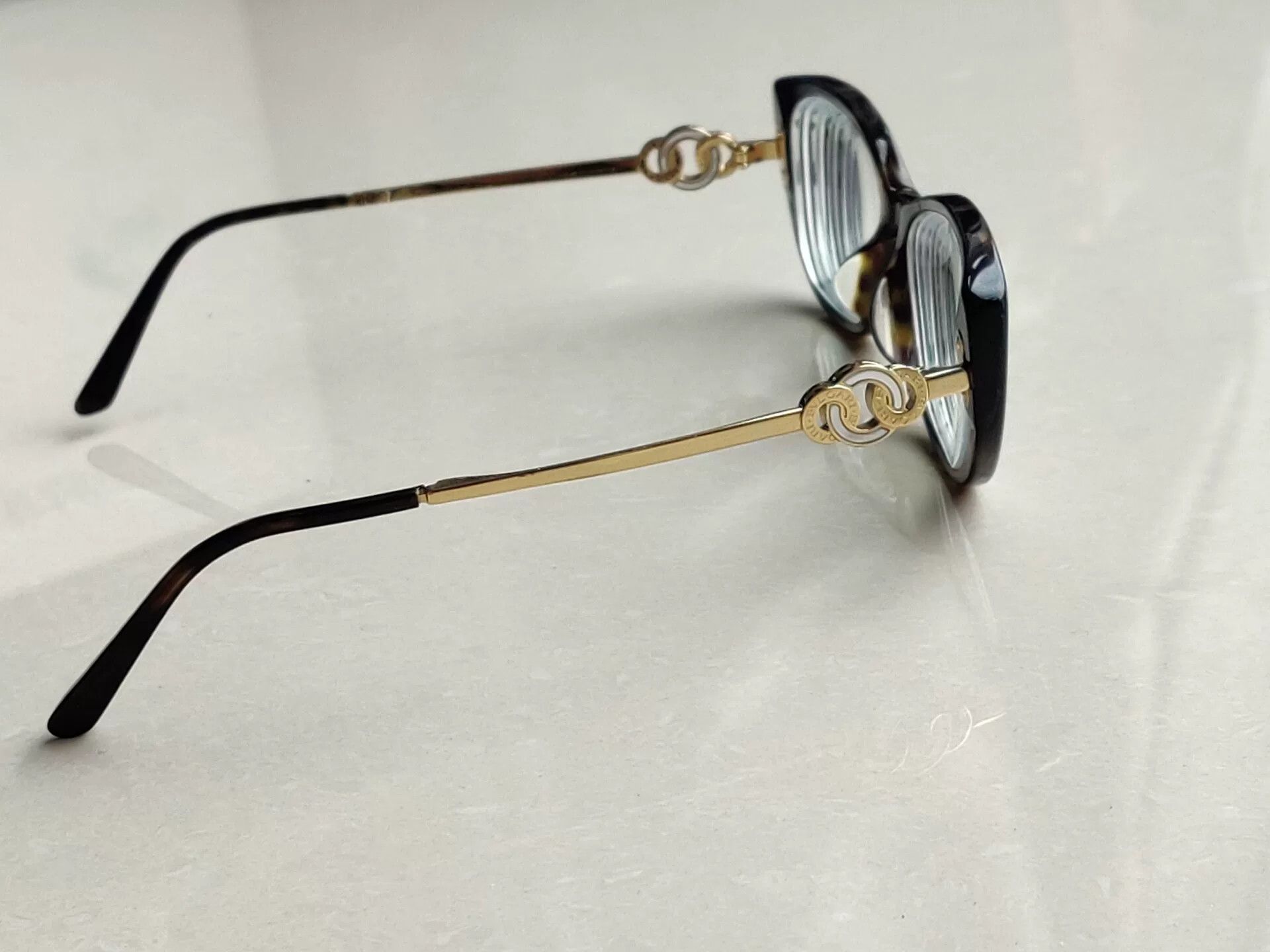 Bvlgari Bvlgari Tortoiseshell Gold-Plated Glasses Size ONE SIZE - 3 Thumbnail
