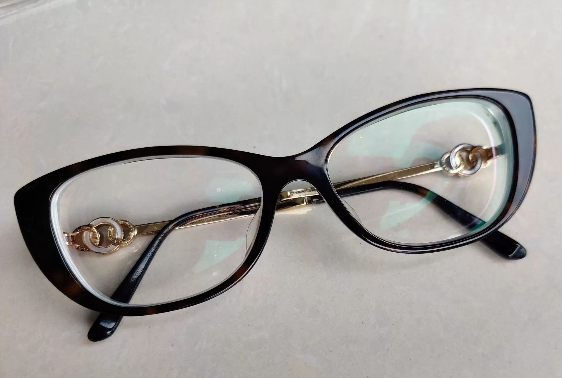 Bvlgari Bvlgari Tortoiseshell Gold-Plated Glasses Size ONE SIZE - 2 Thumbnail
