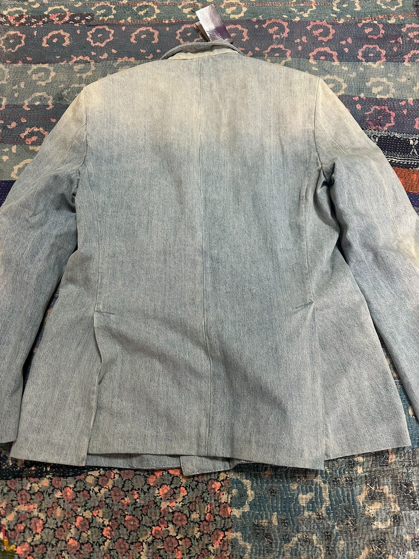 Ralph Lauren Purple Label Ralph Lauren Purple Label Distressed Denim Double-Breasted Suit Size US XS / EU 42 / 0 - 2 Thumbnail