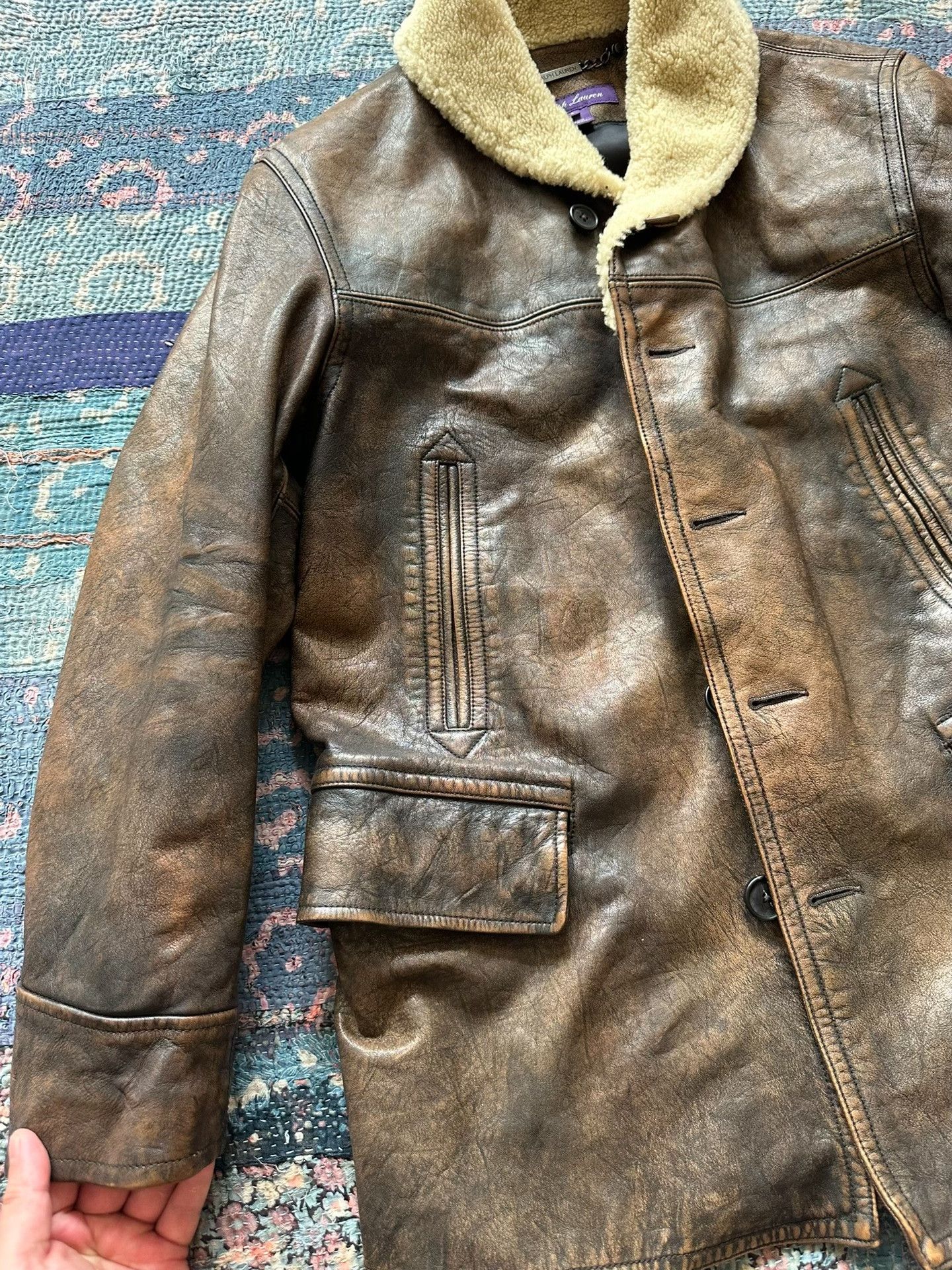 Ralph Lauren Purple Label Ralph Lauren RRL Purple Label Leather Jacket Size US M / EU 48-50 / 2 - 7 Thumbnail