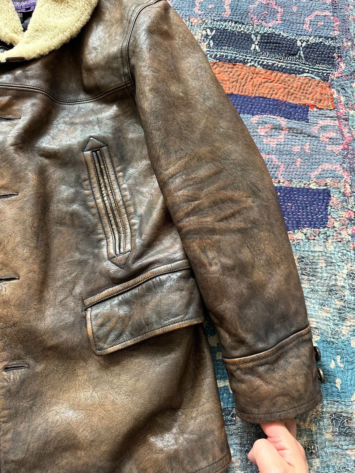 Ralph Lauren Purple Label Ralph Lauren RRL Purple Label Leather Jacket Size US M / EU 48-50 / 2 - 8 Thumbnail