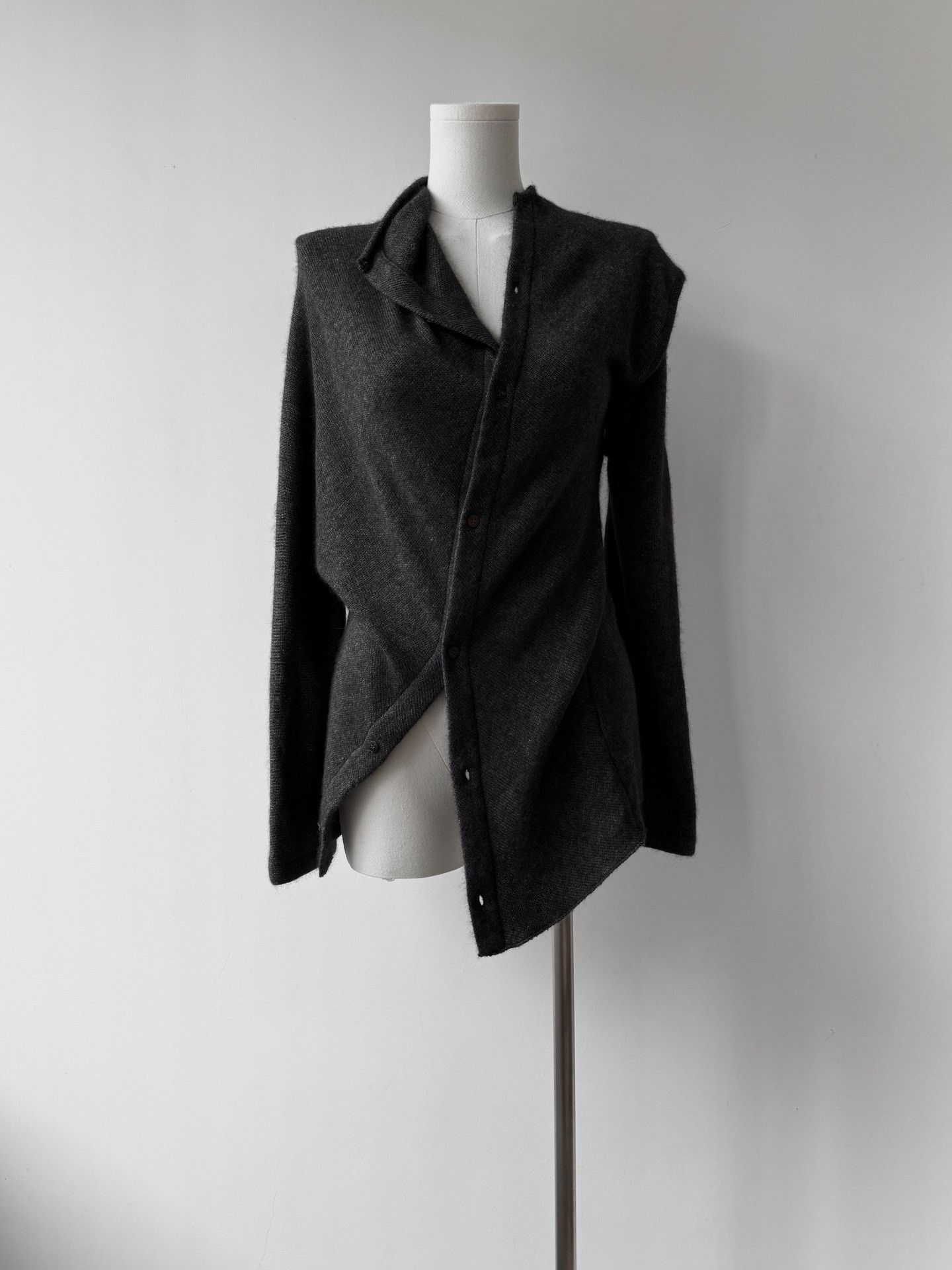 Yohji Yamamoto Yohji Yamamoto Y's Wool Asymmetric Cardigan Size M / US 6-8 / IT 42-44 - 3 Thumbnail