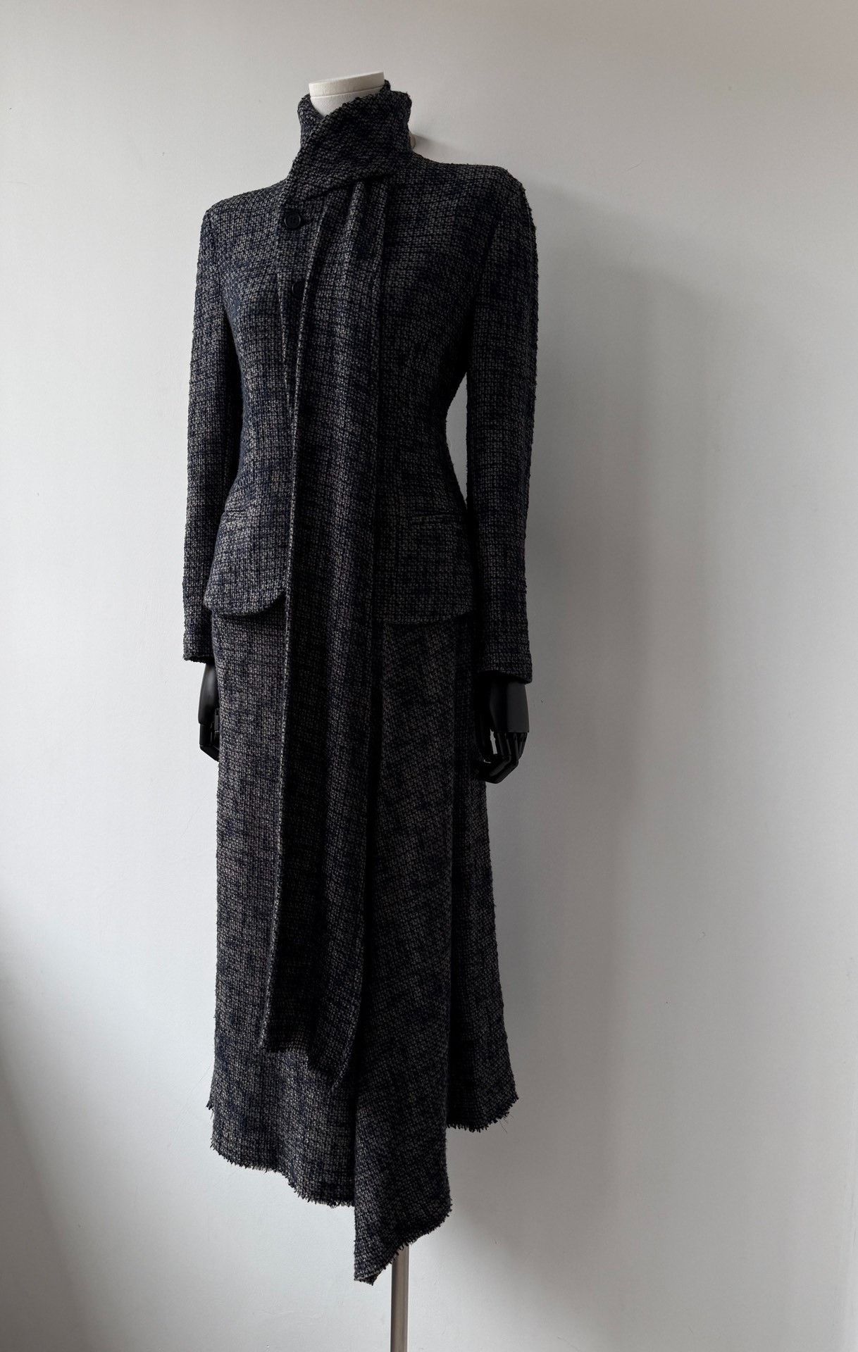Yohji Yamamoto Yohji Yamamoto Noir 17AW Tweed Suit Dress Set Size M / US 6-8 / IT 42-44 - 3 Thumbnail