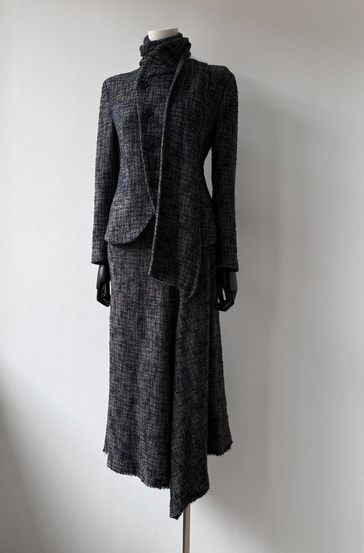 Yohji Yamamoto Yohji Yamamoto Noir 17AW Tweed Suit Dress Set Size M / US 6-8 / IT 42-44 - 5 Thumbnail