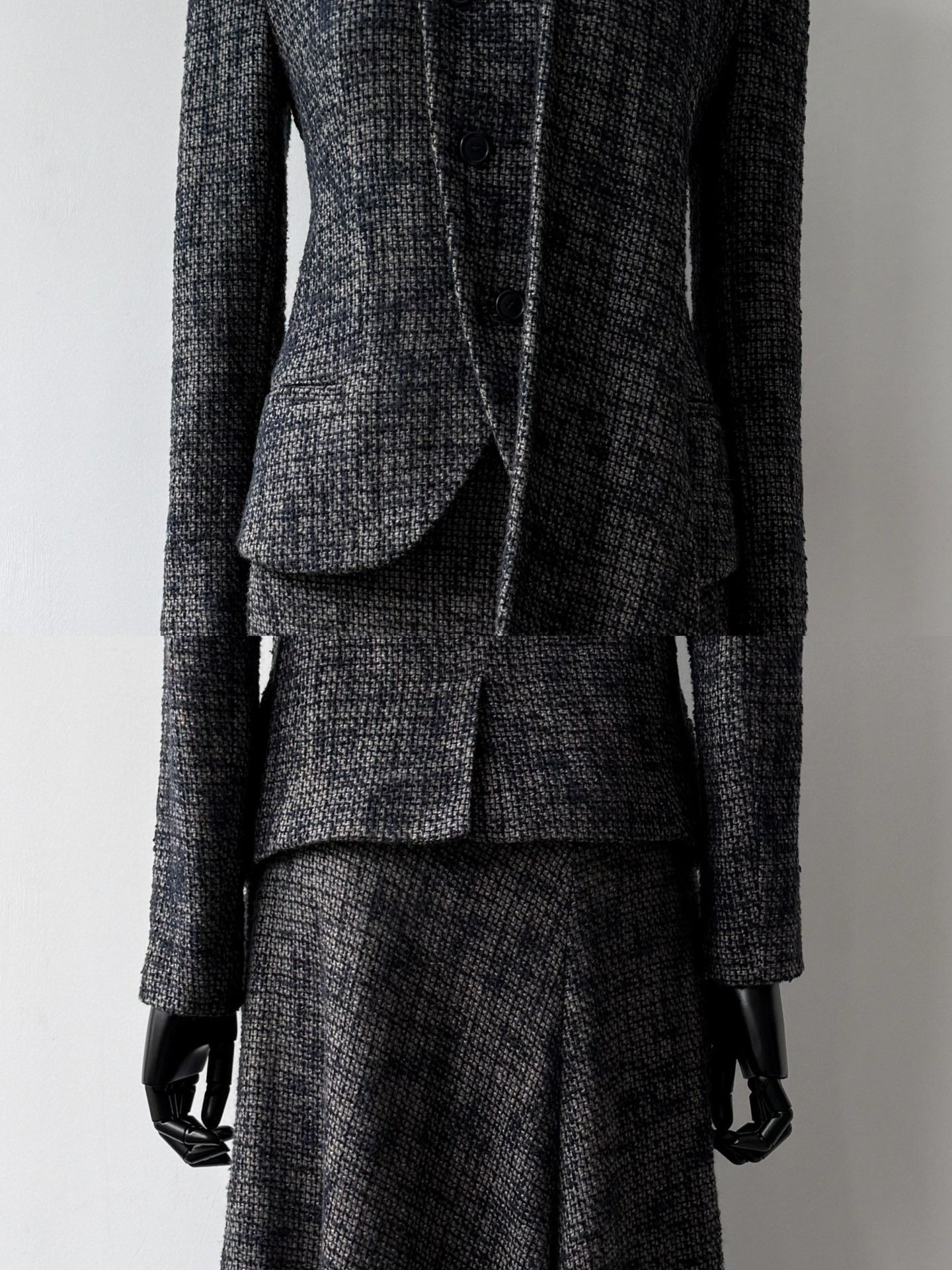 Yohji Yamamoto Yohji Yamamoto Noir 17AW Tweed Suit Dress Set Size M / US 6-8 / IT 42-44 - 8 Thumbnail