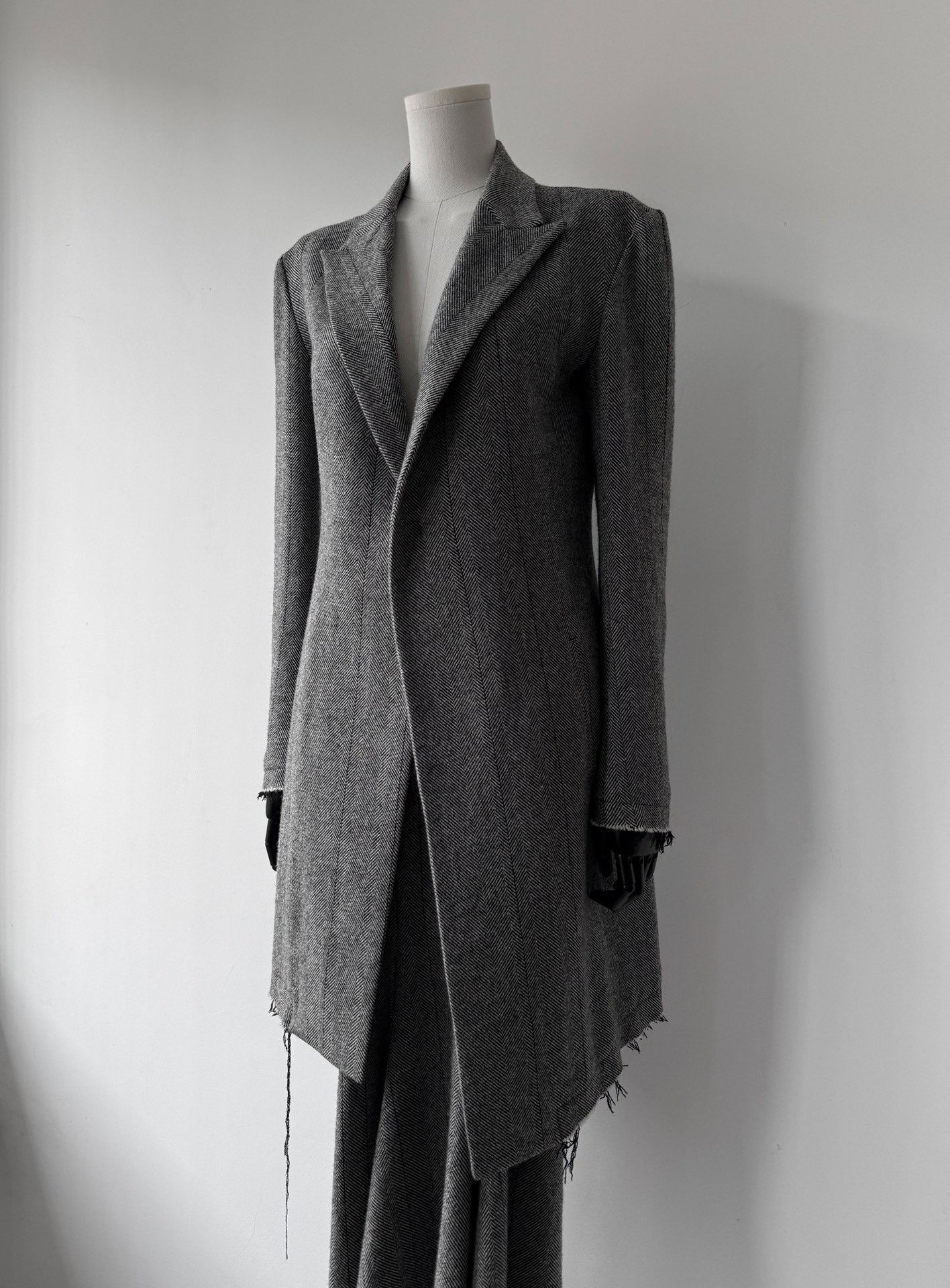 Y's Yohji Yamamoto Y's 23AW Herringbone Peplum Suit Set Size M / US 6-8 / IT 42-44 - 2 Thumbnail