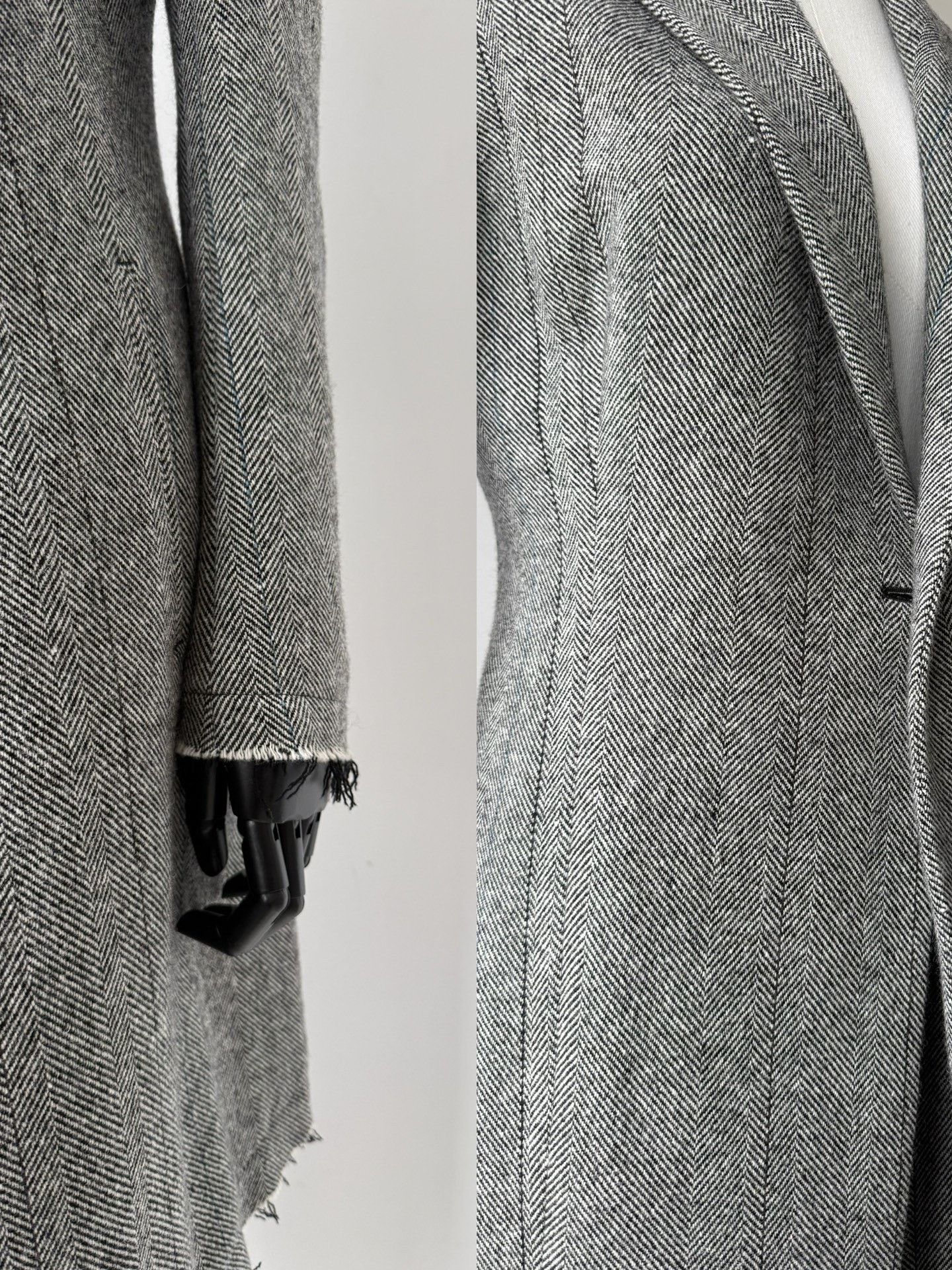 Y's Yohji Yamamoto Y's 23AW Herringbone Peplum Suit Set Size M / US 6-8 / IT 42-44 - 3 Thumbnail