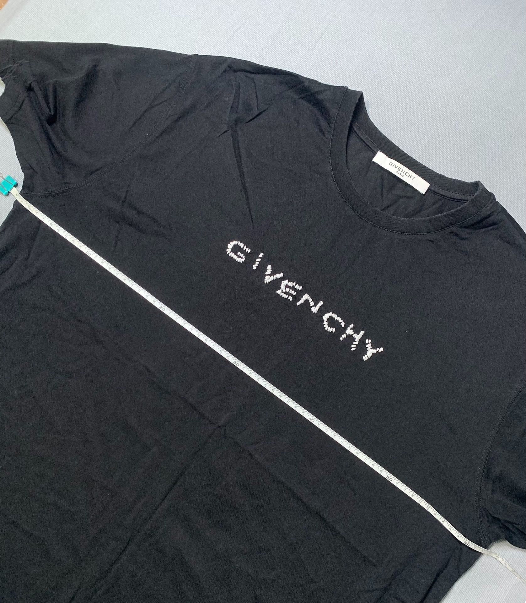 Givenchy Givenchy Irregular Embroidery Distressed Tee Size US XL / EU 56 / 4 - 6 Thumbnail