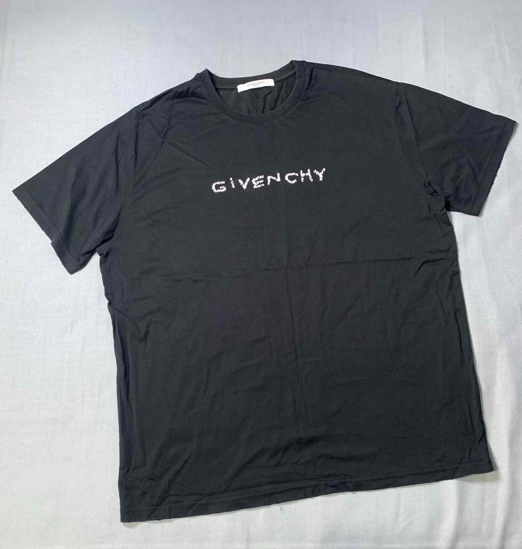 Givenchy Givenchy Irregular Embroidery Distressed Tee Size US XL / EU 56 / 4 - 2 Thumbnail