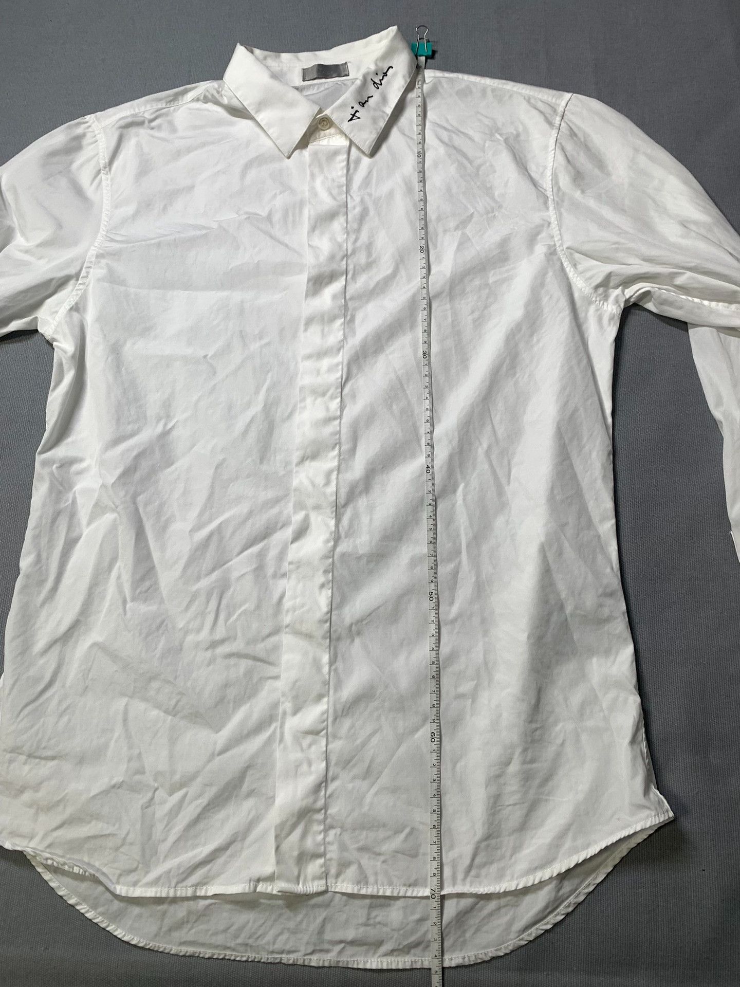 Dior Dior Slogan Embroidered White Shirt Size US XXS / EU 40 - 8 Thumbnail