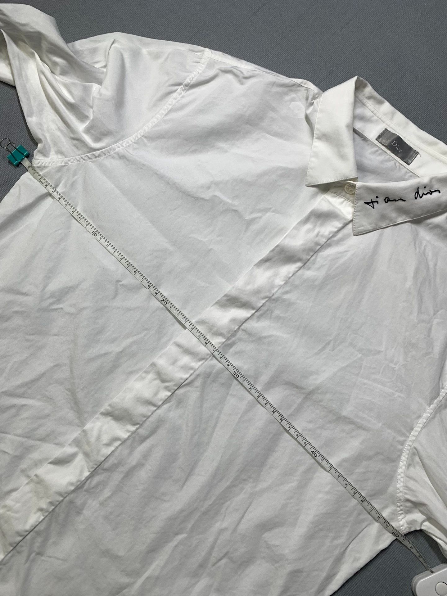 Dior Dior Slogan Embroidered White Shirt Size US XXS / EU 40 - 7 Thumbnail