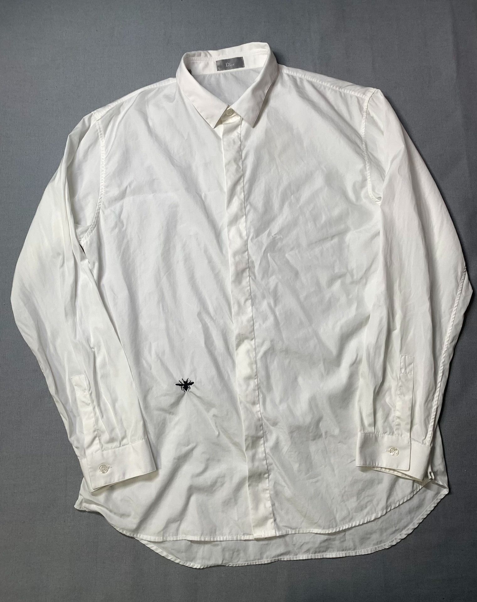 Dior Dior Bee Embroidery White Shirt Size US M / EU 48-50 / 2 - 2 Thumbnail