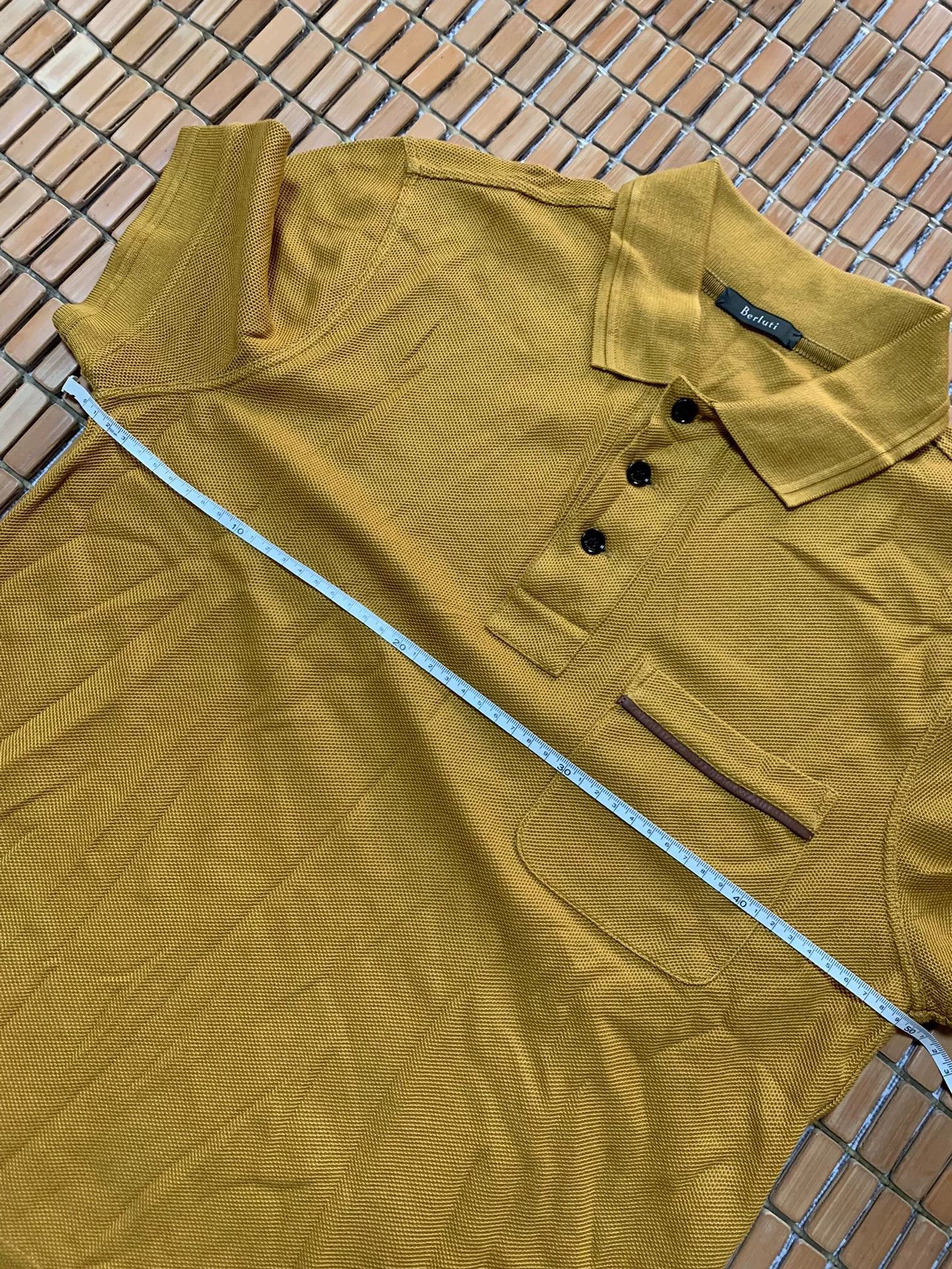 Berluti Berluti Yellow Polo Leather Shirt Size US S / EU 44-46 / 1 - 7 Thumbnail