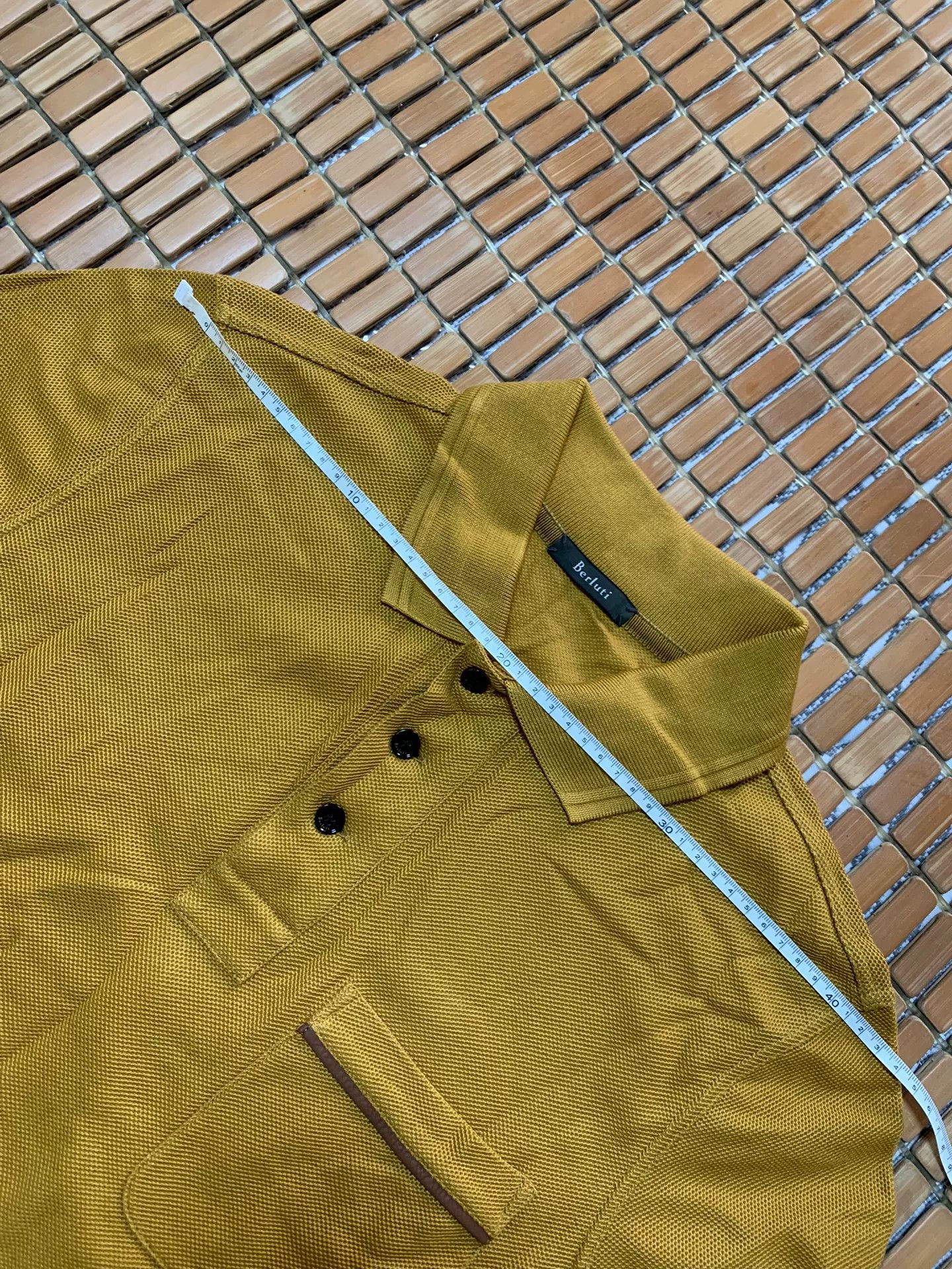 Berluti Berluti Yellow Polo Leather Shirt Size US S / EU 44-46 / 1 - 6 Thumbnail