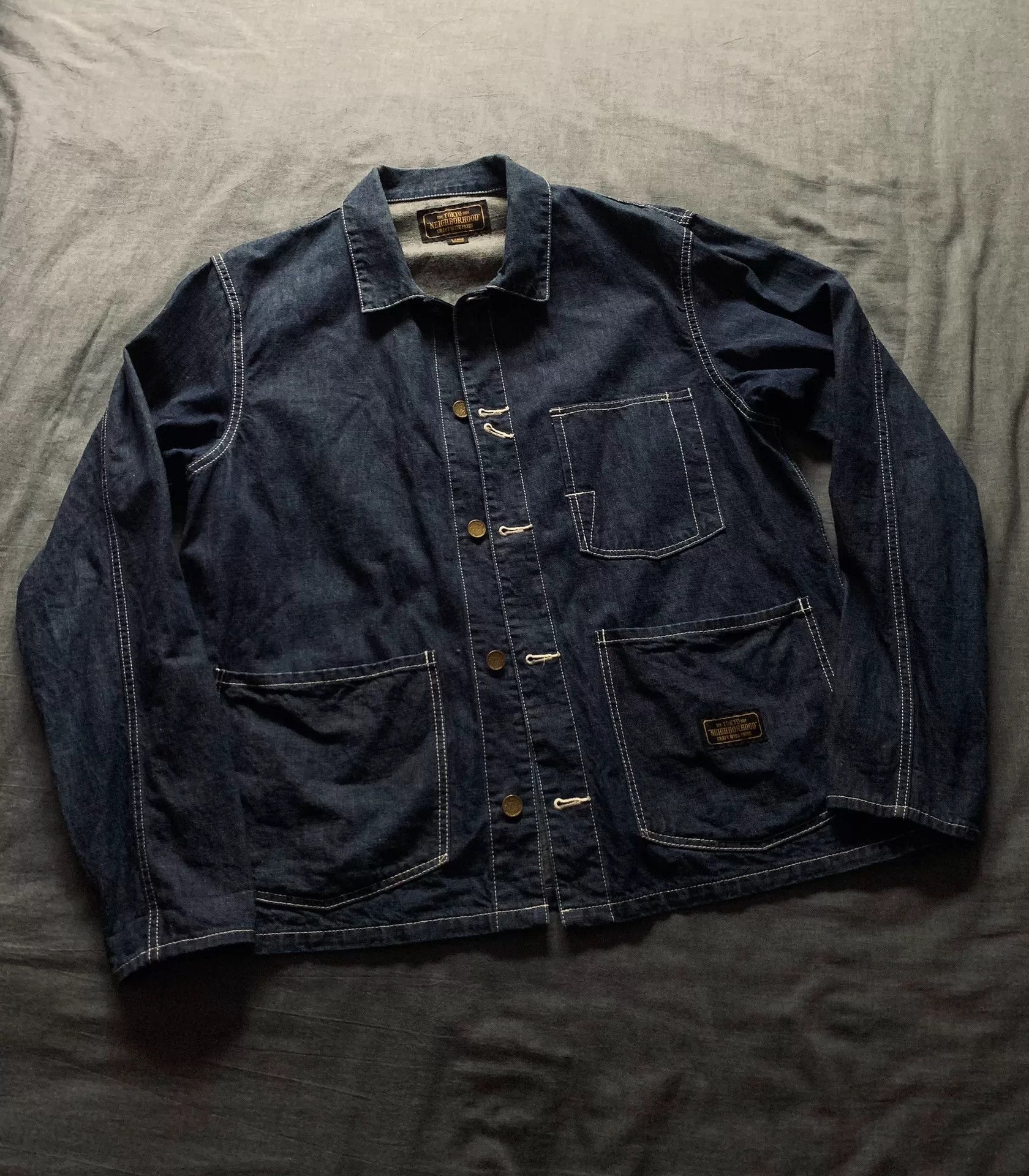 Neighborhood NEIGHBORHOOD HUSTLAS Washed Denim Jacket Size US L / EU 52-54 / 3 - 2 Thumbnail