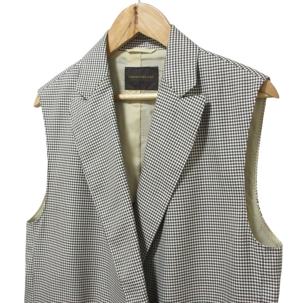 Other Other TOMORROWLAND collection Silky Gingham Check Double-breasted Gilet Textile Tops DUTY FREE for USA Size ONE SIZE - 4 Thumbnail