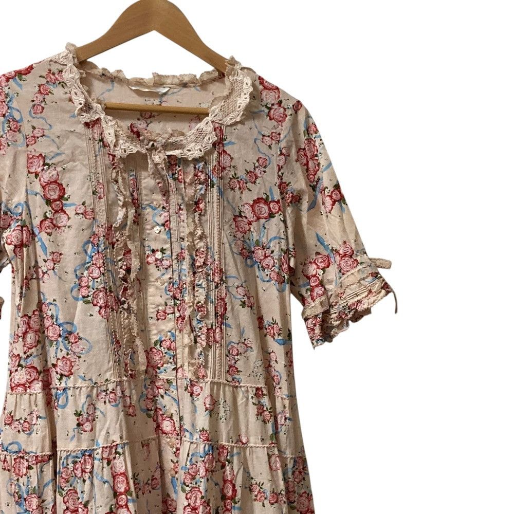 Other Other PINK HOUSE Graceful Rose Print Long Dress Textile Dresses A2103FAY653 DUTY FREE for USA Size ONE SIZE - 2 Thumbnail