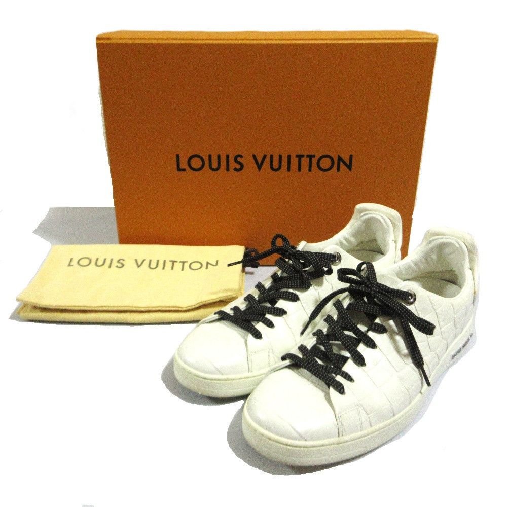 Louis Vuitton Louis Vuitton Louis Vuitton Frontrow Line Croco Emboss Leather Sneakers Leather Shoes DUTY FREE for USA Size ONE SIZE - 13 Thumbnail