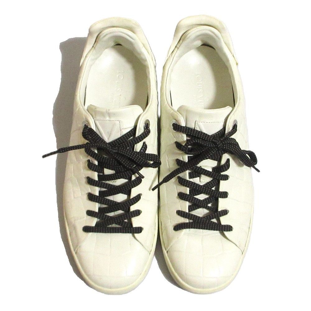 Louis Vuitton Louis Vuitton Louis Vuitton Frontrow Line Croco Emboss Leather Sneakers Leather Shoes DUTY FREE for USA Size ONE SIZE - 5 Thumbnail