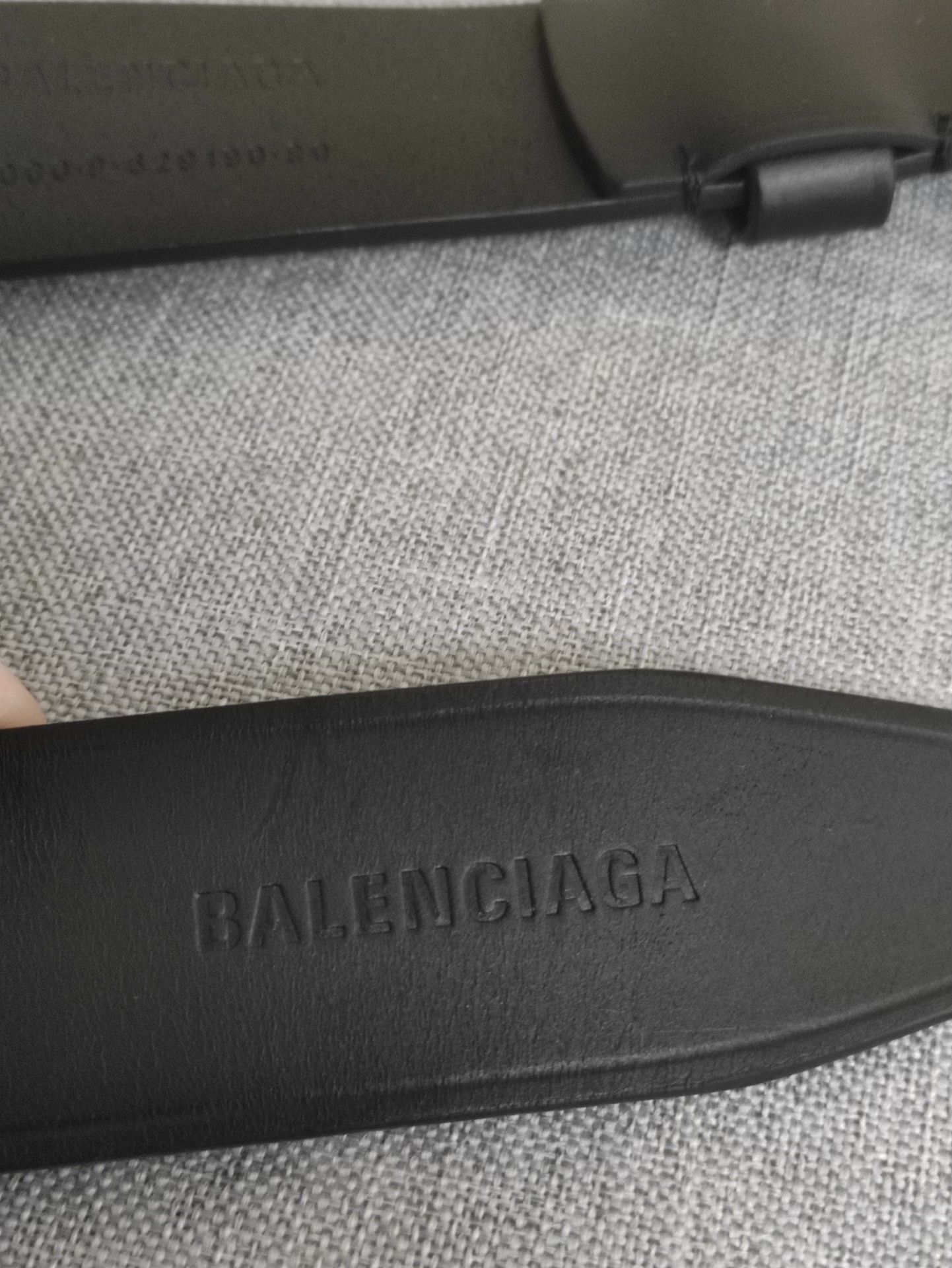 Balenciaga Balenciaga Runway Double B Black Leather Belt Size ONE SIZE - 7 Thumbnail