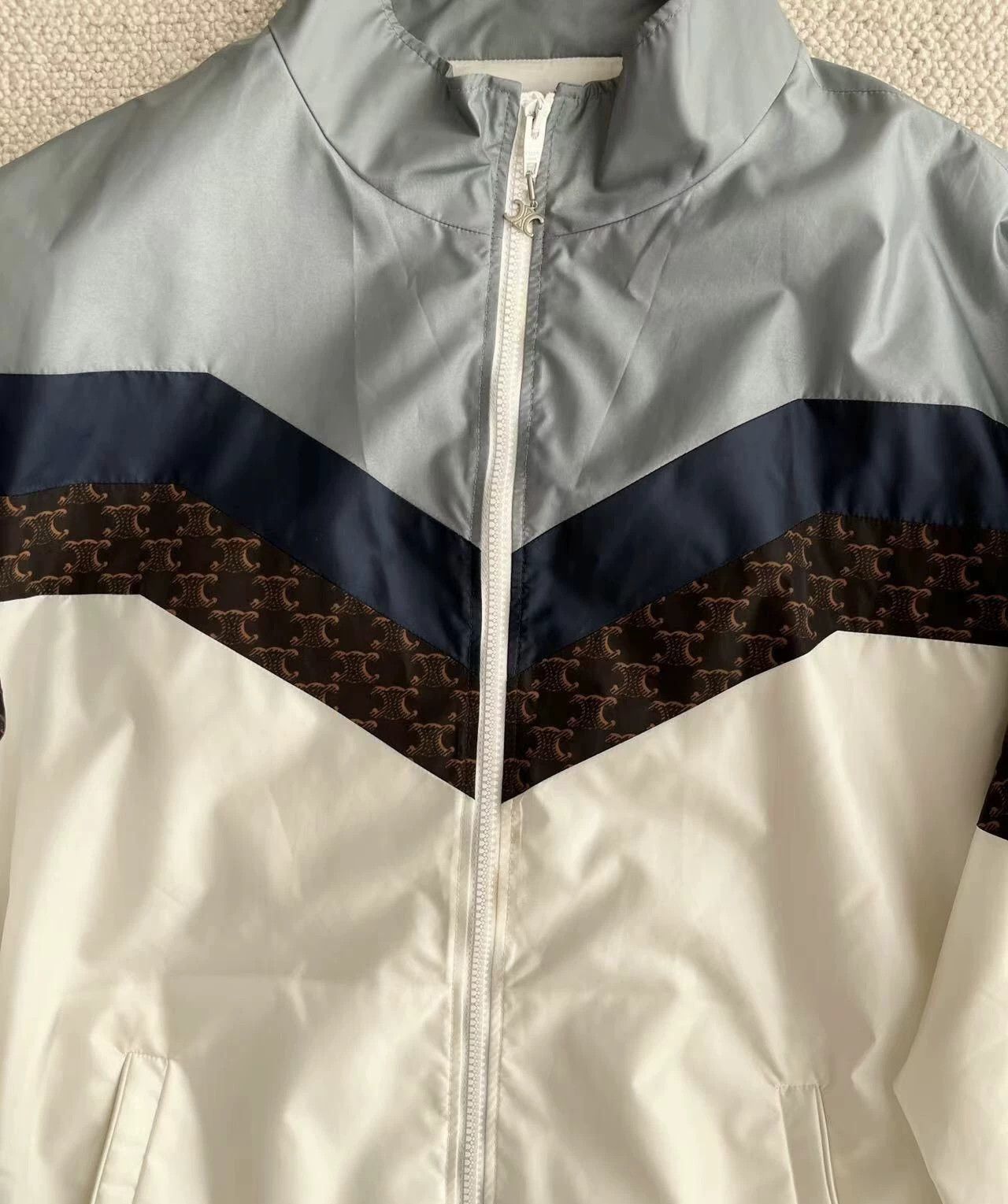 Celine Celine 21SS Runway Monogram Colorblock Track Jacket Size US S / EU 44-46 / 1 - 2 Thumbnail
