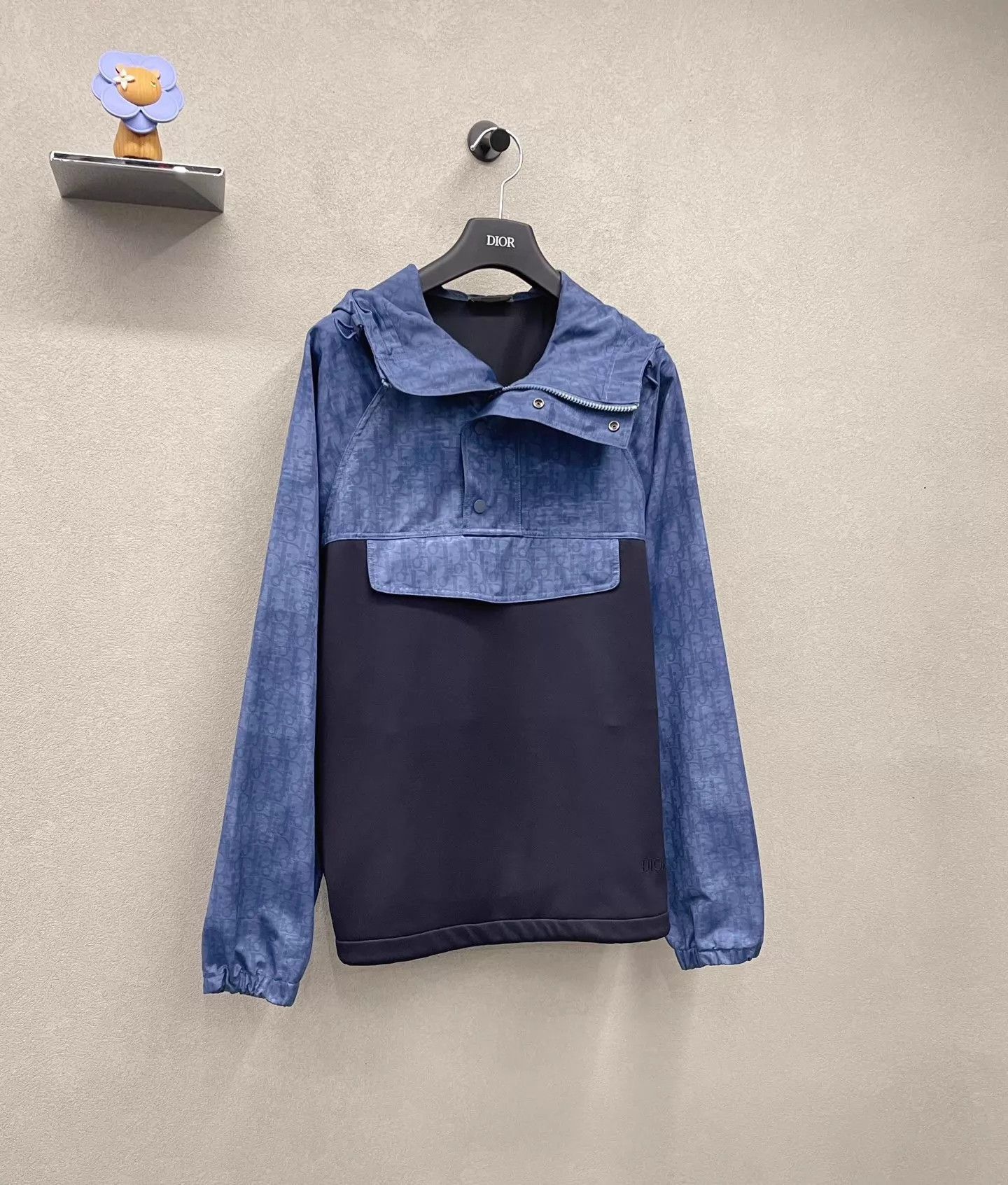 Dior Blue Lightweight Hooded Jacket with Pockets Size US S / EU 44-46 / 1 - 3 Thumbnail