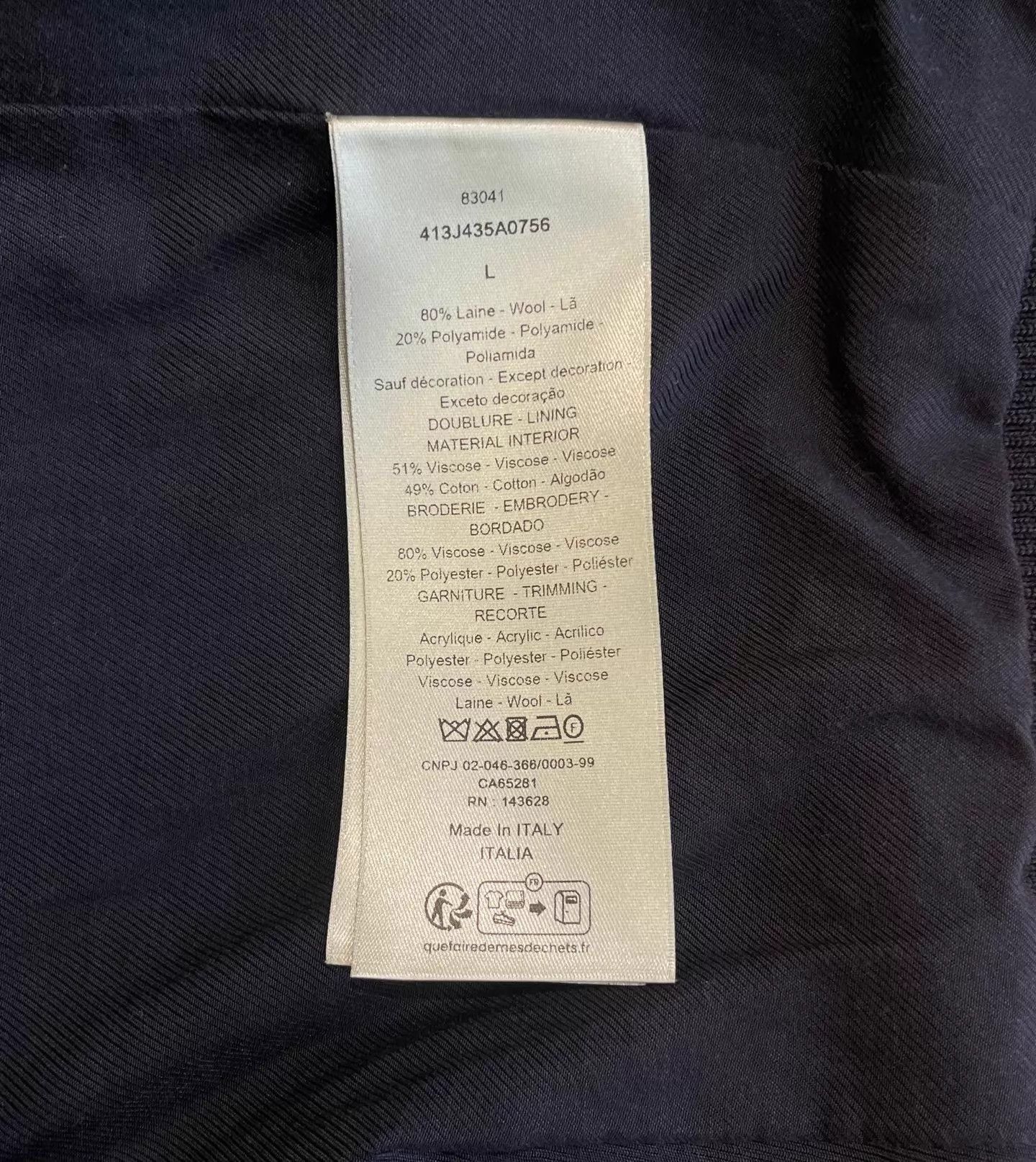 Dior Blue Varsity Bomber Jacket with Embroidered Patch Size US L / EU 52-54 / 3 - 6 Thumbnail