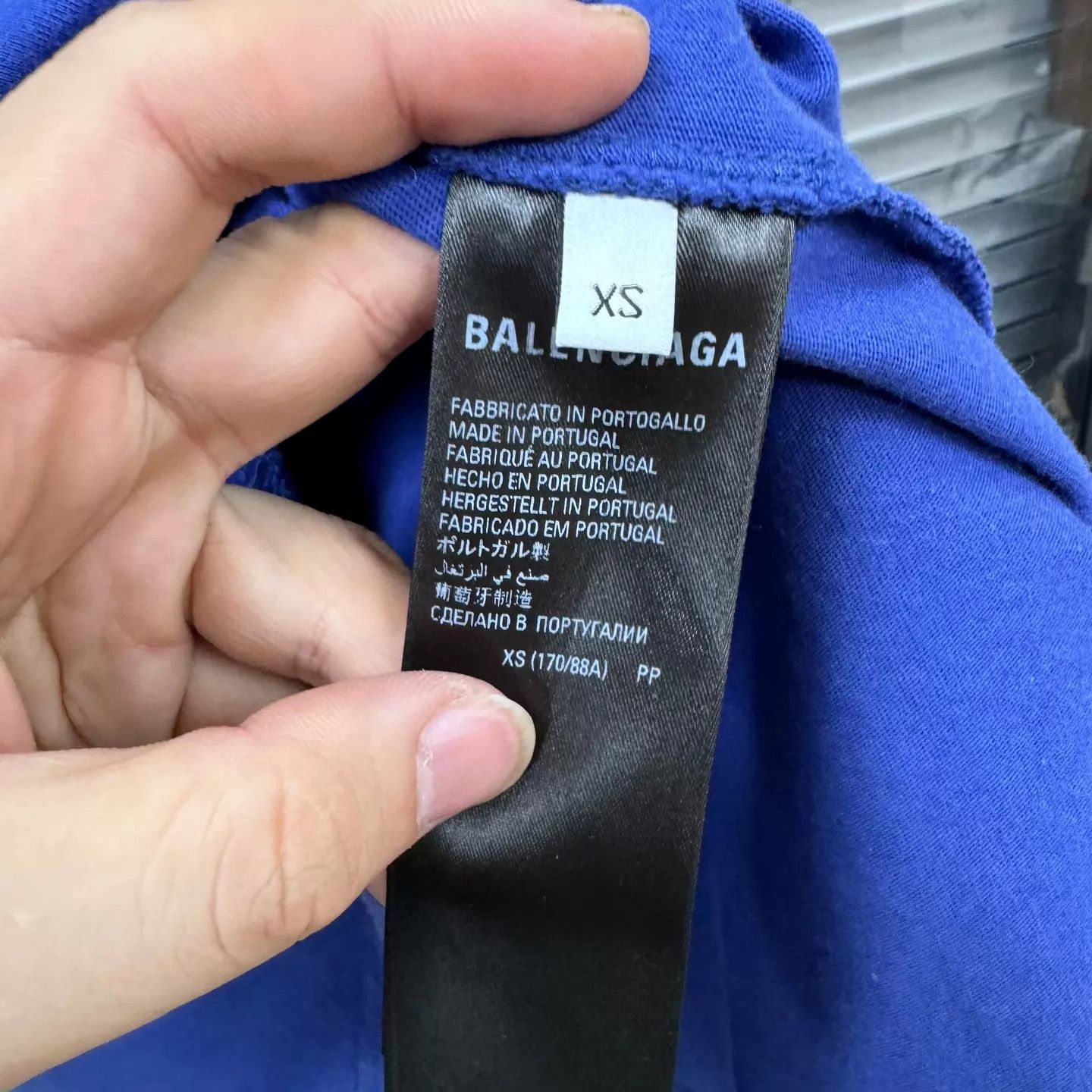 Balenciaga Blue Short-Sleeve Graphic T-Shirt XS Size US XS / EU 42 / 0 - 4 Thumbnail