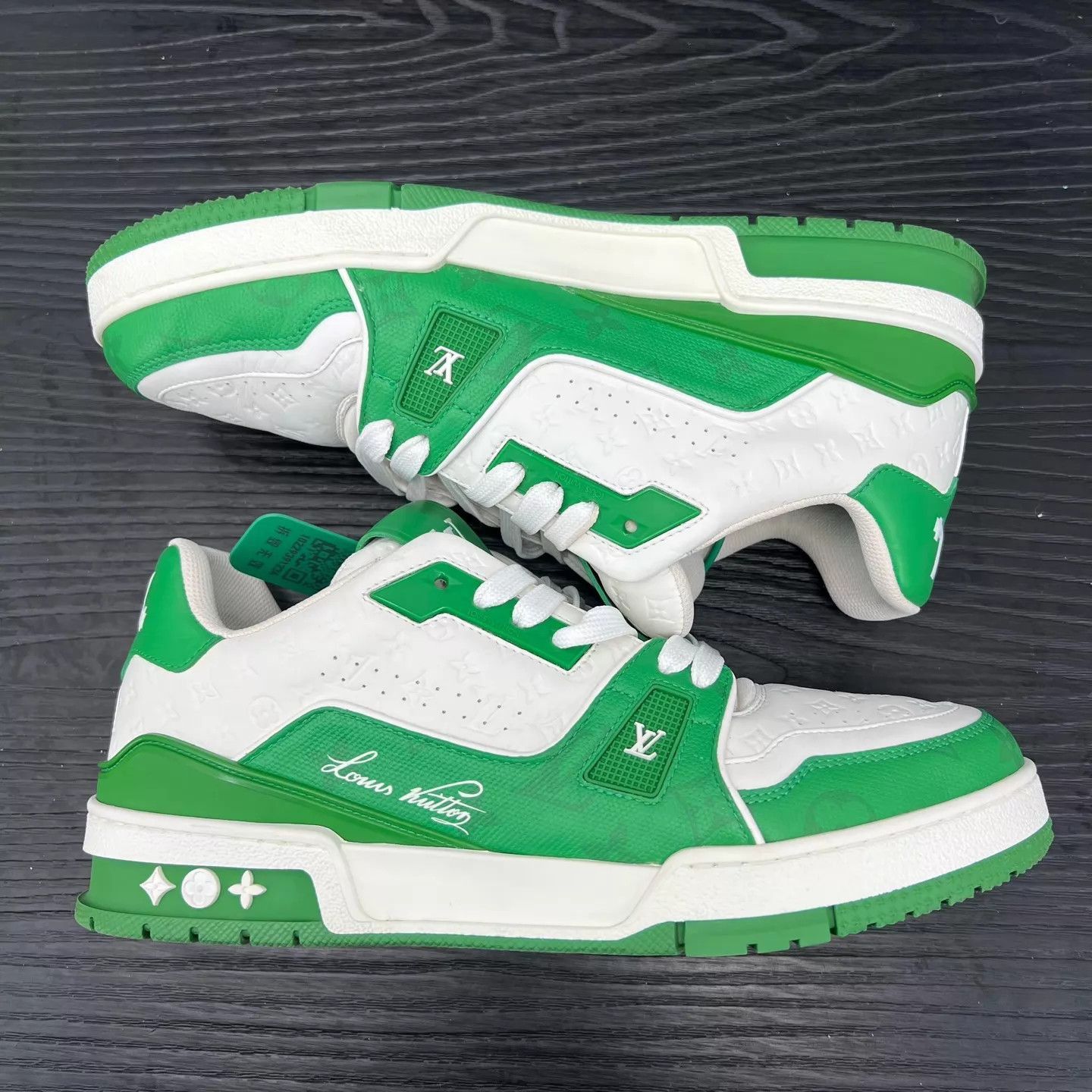 Louis Vuitton Green Low-Top Sneakers Size 8.5 Size US 8.5 / EU 41-42 - 3 Thumbnail