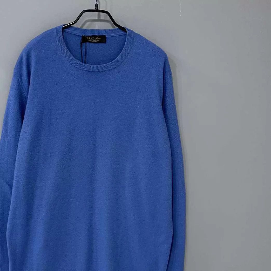 Loro Piana Blue Long Sleeve Knit Sweater Size US L / EU 52-54 / 3 - 2 Thumbnail