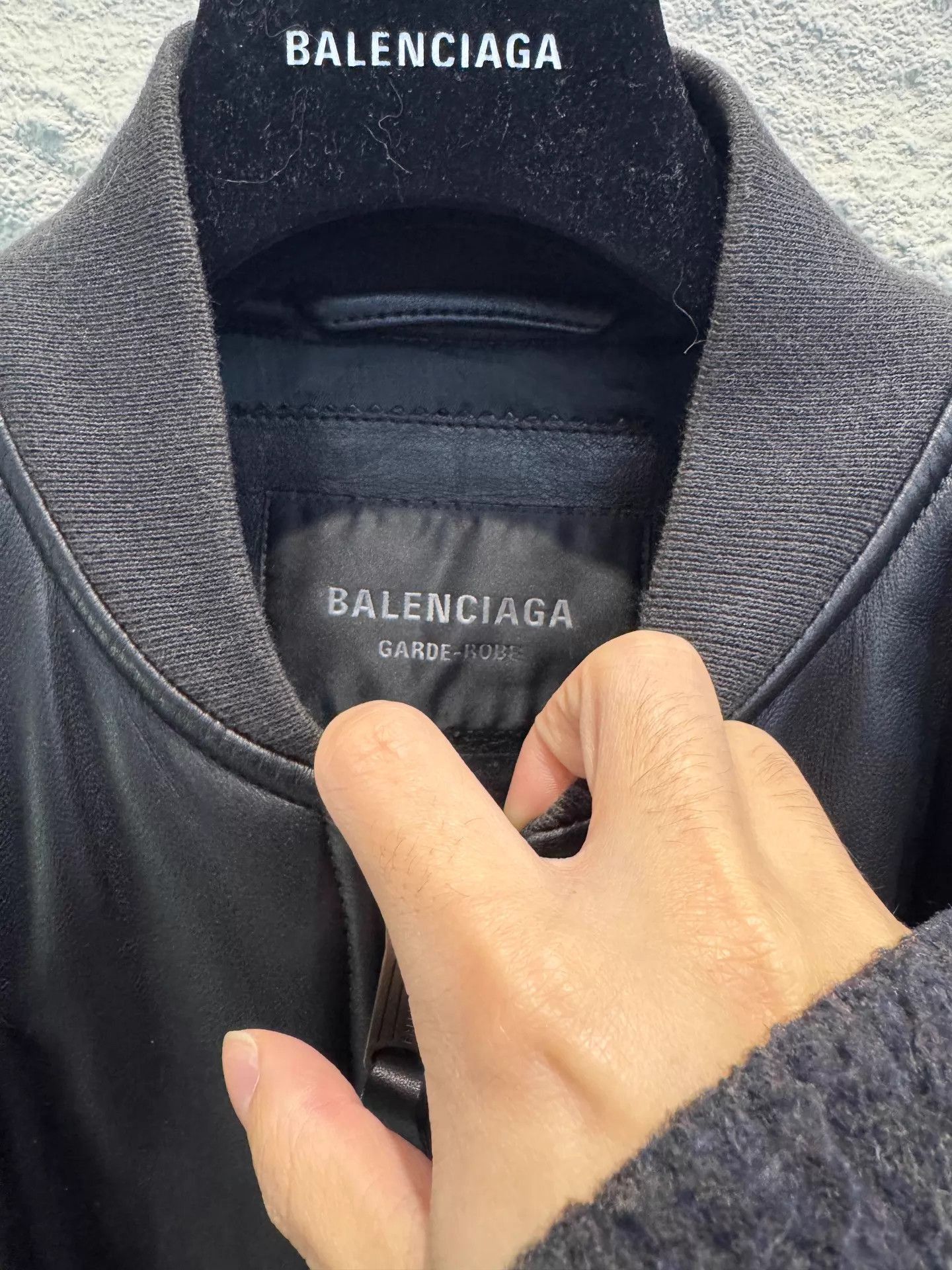 Balenciaga Black Leather Bomber Jacket Size US XS / EU 42 / 0 - 3 Thumbnail