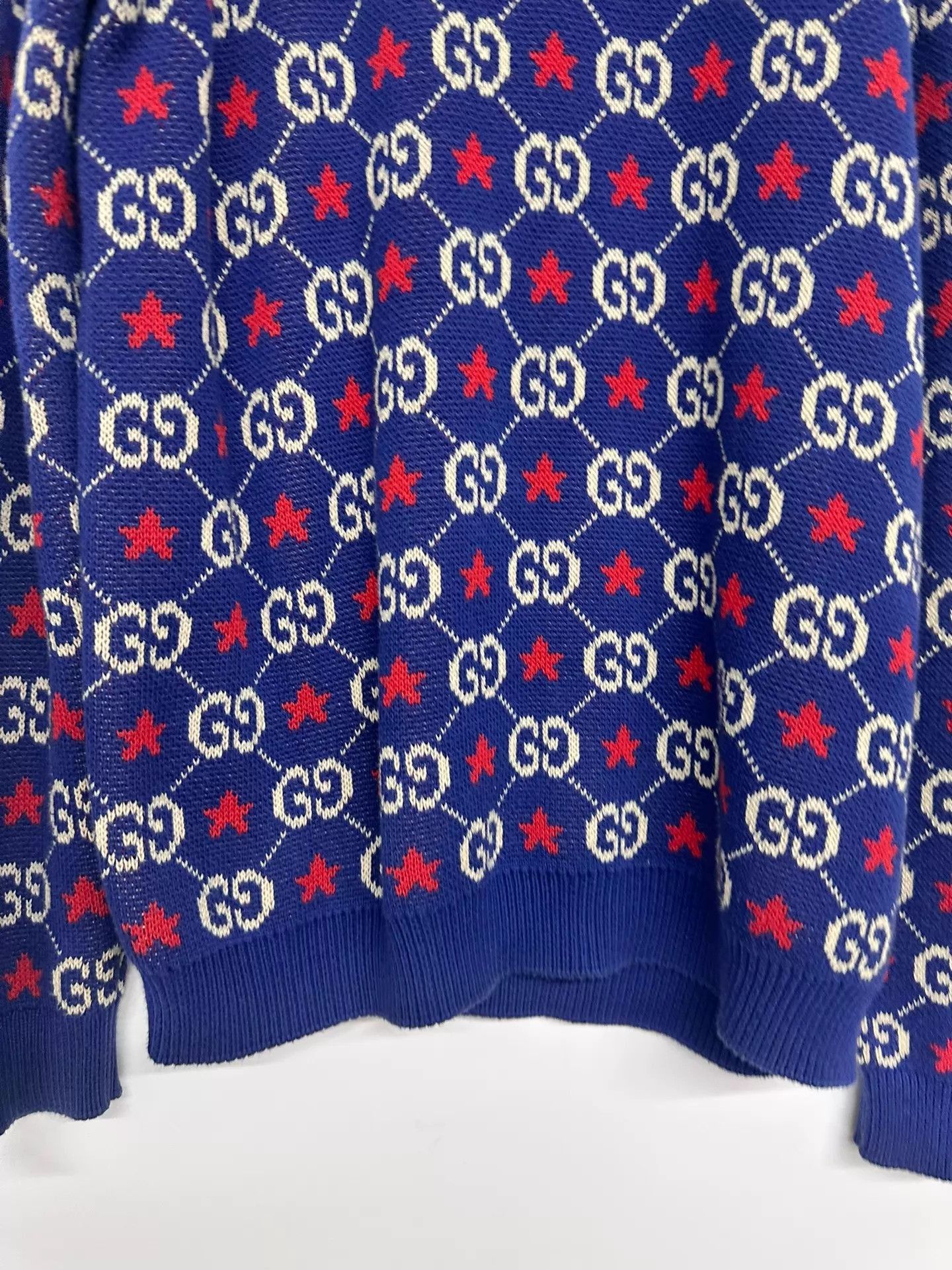 Gucci Blue Patterned Long Sleeve Sweater Size L Size US L / EU 52-54 / 3 - 6 Thumbnail