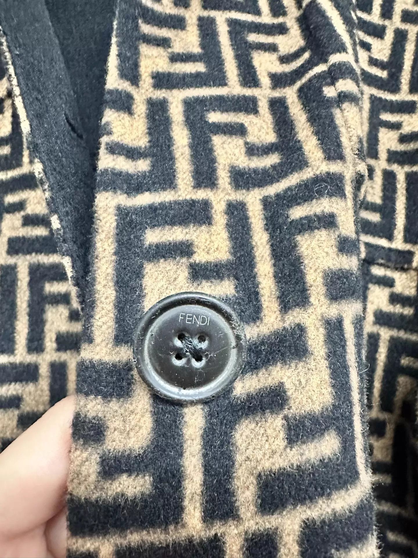 Fendi Brown Patterned Long Hooded Coat Size US S / EU 44-46 / 1 - 8 Thumbnail