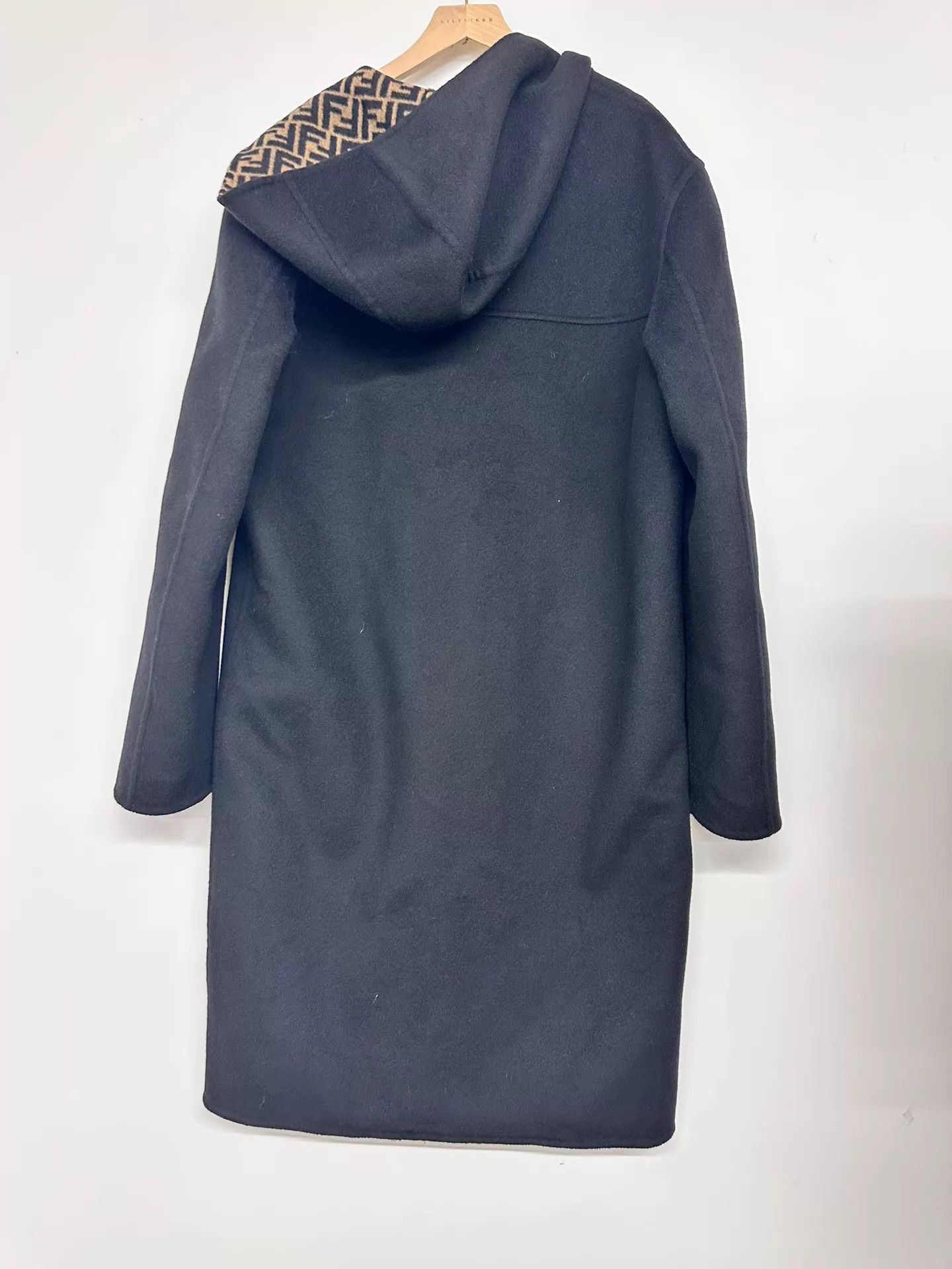 Fendi Brown Patterned Long Hooded Coat Size US S / EU 44-46 / 1 - 4 Thumbnail