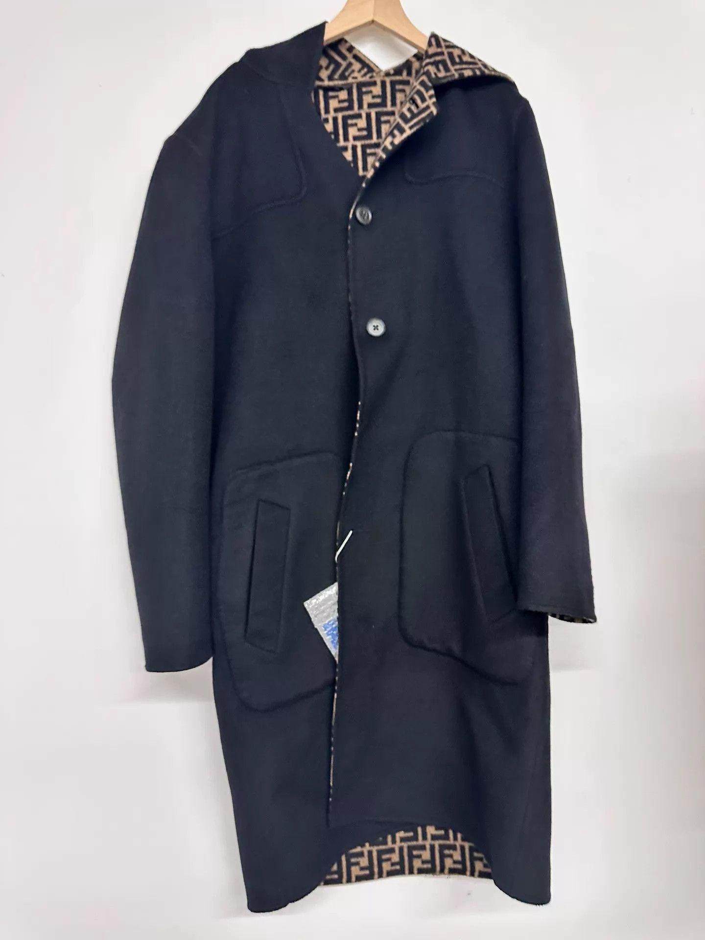 Fendi Brown Patterned Long Hooded Coat Size US S / EU 44-46 / 1 - 3 Thumbnail