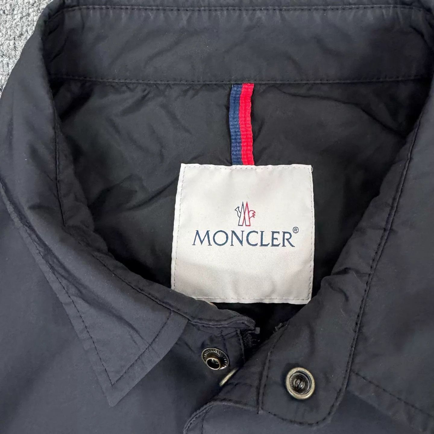 Moncler Black Button-Up Light Jacket with Pockets Size US XXL / EU 58 / 5 - 6 Thumbnail