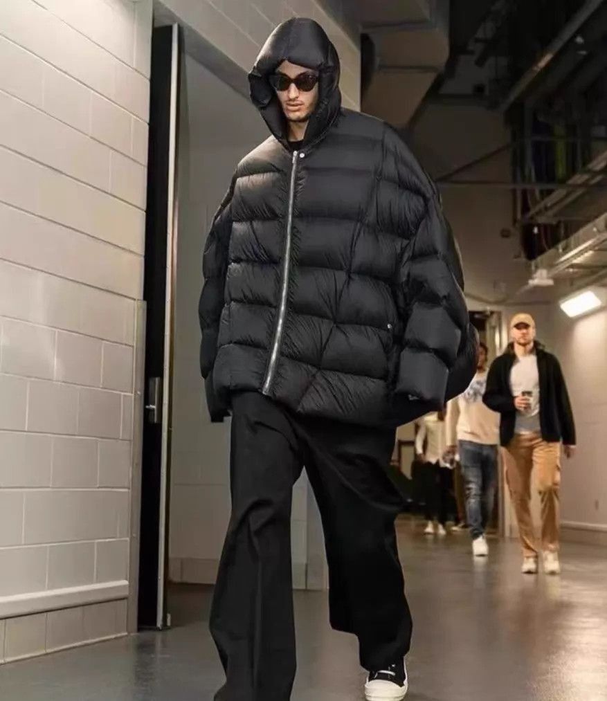 Rick Owens Black Hooded Puffer Jacket Size M Size US M / EU 48-50 / 2 - 8 Thumbnail