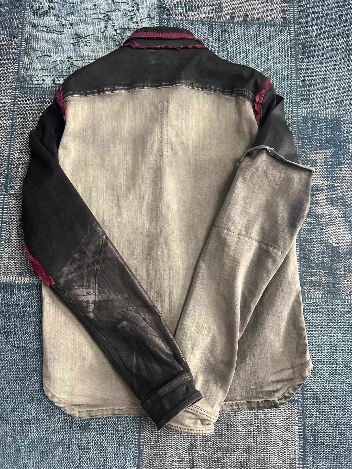 Rick Owens Multi Color Distressed Denim Jacket Size US M / EU 48-50 / 2 - 5 Thumbnail