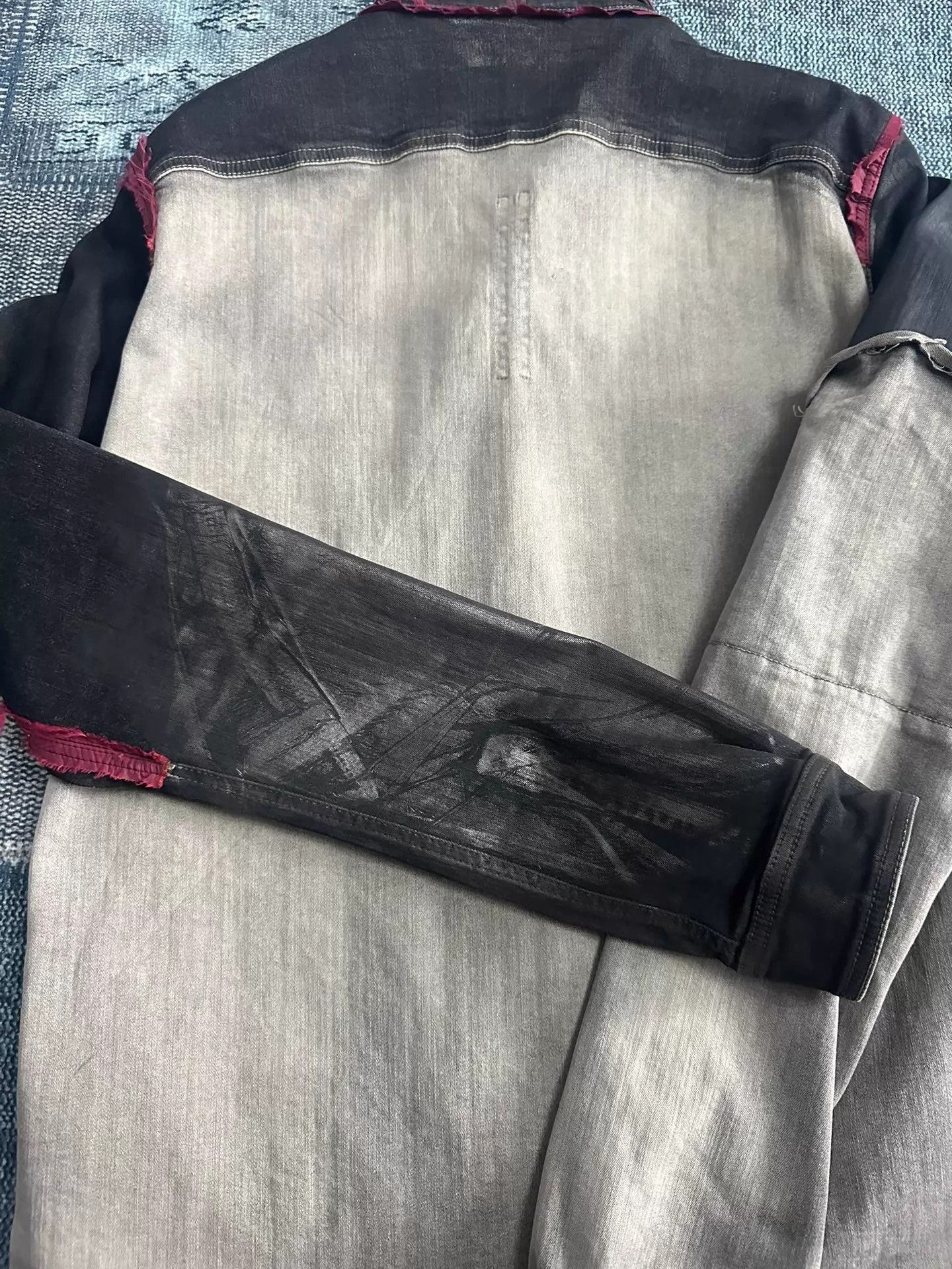 Rick Owens Multi Color Distressed Denim Jacket Size US M / EU 48-50 / 2 - 7 Thumbnail