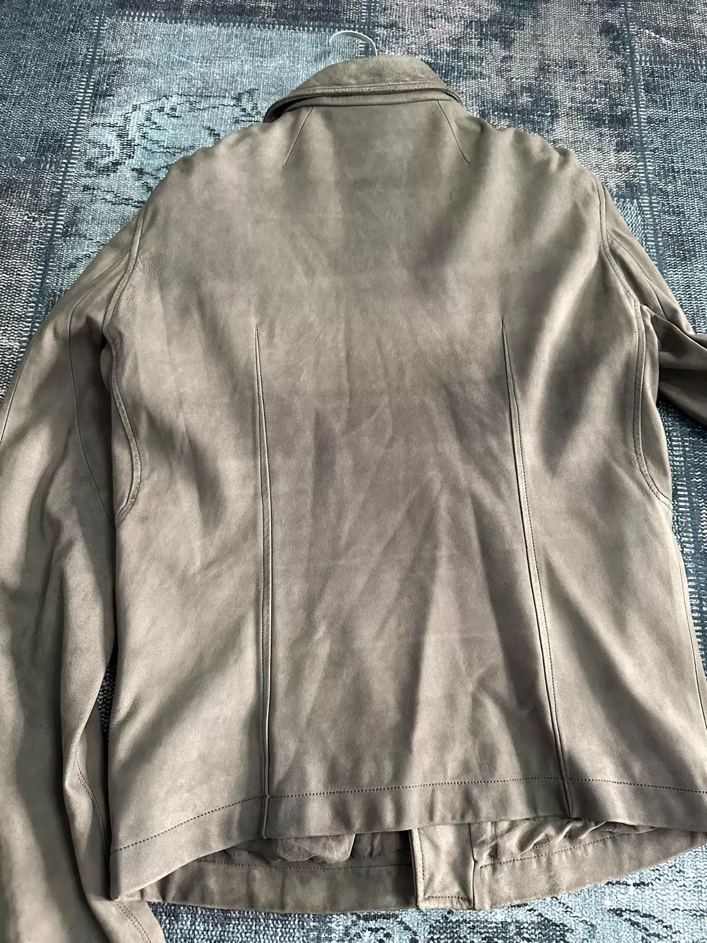 Rick Owens Gray Leather Jacket with Zip Pockets - Size L Size US L / EU 52-54 / 3 - 5 Thumbnail