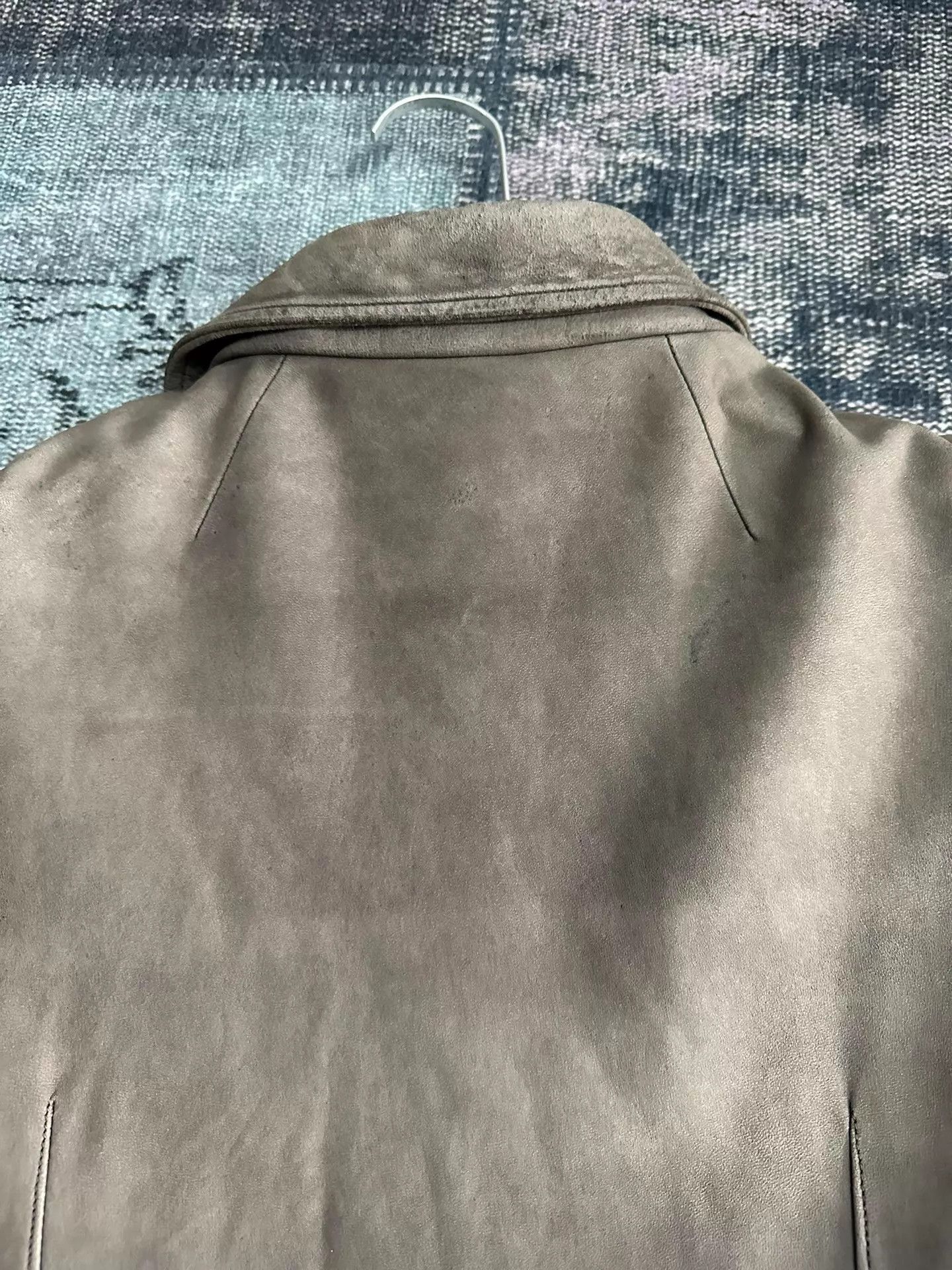 Rick Owens Gray Leather Jacket with Zip Pockets - Size L Size US L / EU 52-54 / 3 - 6 Thumbnail