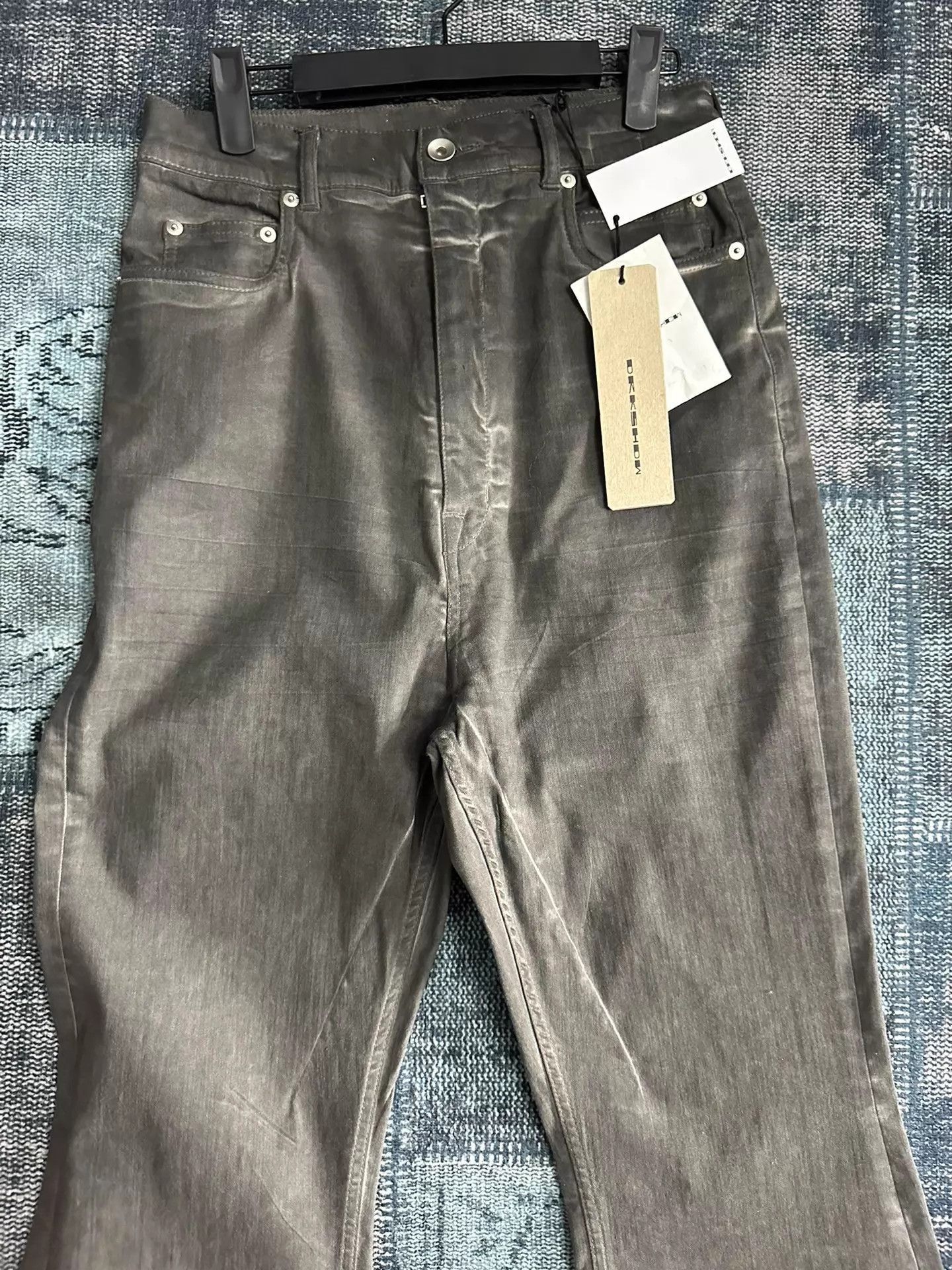 Rick Owens Gray Flared Denim Pants Size 30 Size US 30 / EU 46 - 3 Thumbnail