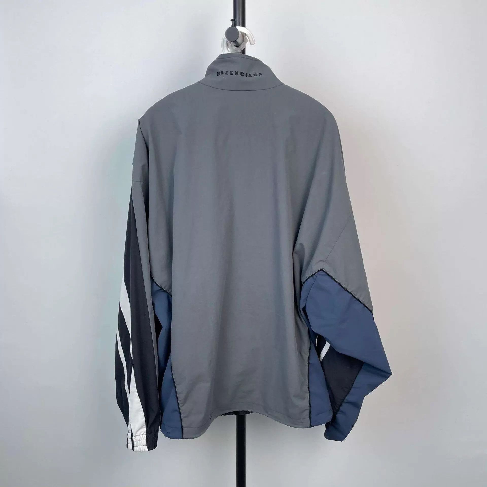 Balenciaga Multi Color Striped Lightweight Zip-Up Jacket S Size US S / EU 44-46 / 1 - 2 Thumbnail