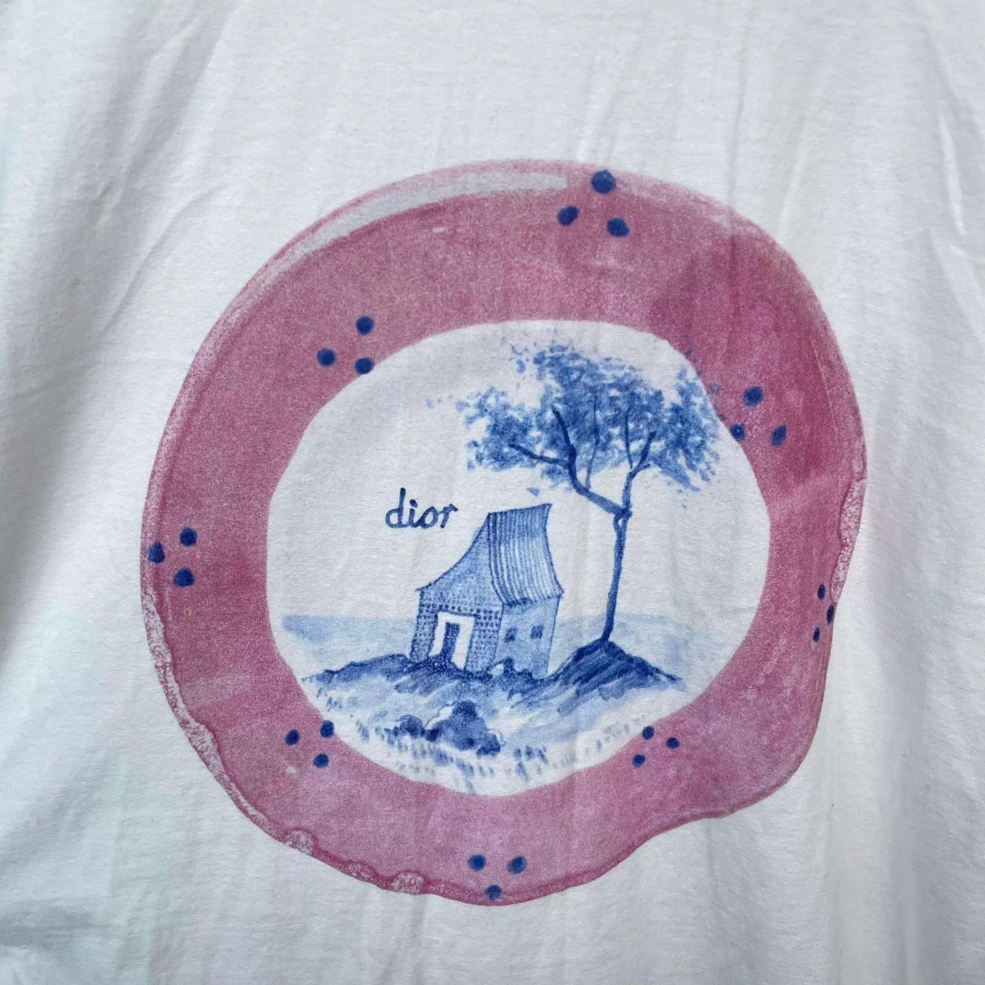Dior White Short-Sleeve Graphic T-Shirt Size US L / EU 52-54 / 3 - 7 Thumbnail