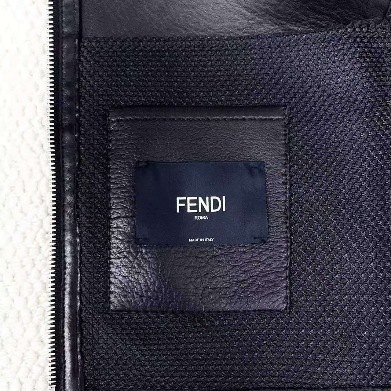 Fendi Black Leather Jacket with Eye Graphic Size M Size US M / EU 48-50 / 2 - 4 Thumbnail