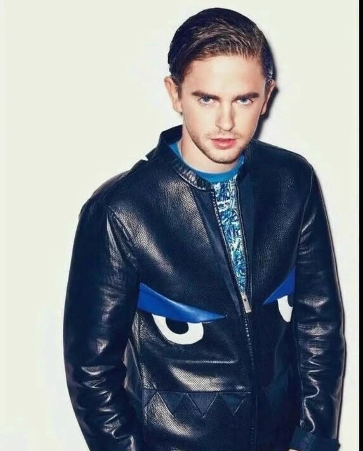 Fendi Black Leather Jacket with Eye Graphic Size M Size US M / EU 48-50 / 2 - 8 Thumbnail