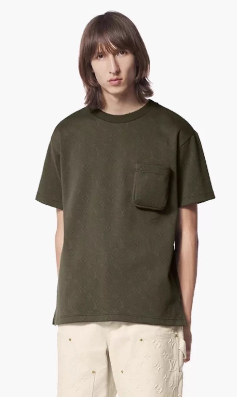 Louis Vuitton Green Short-Sleeve Patterned Shirt with Pocket Size US L / EU 52-54 / 3 - 5 Thumbnail
