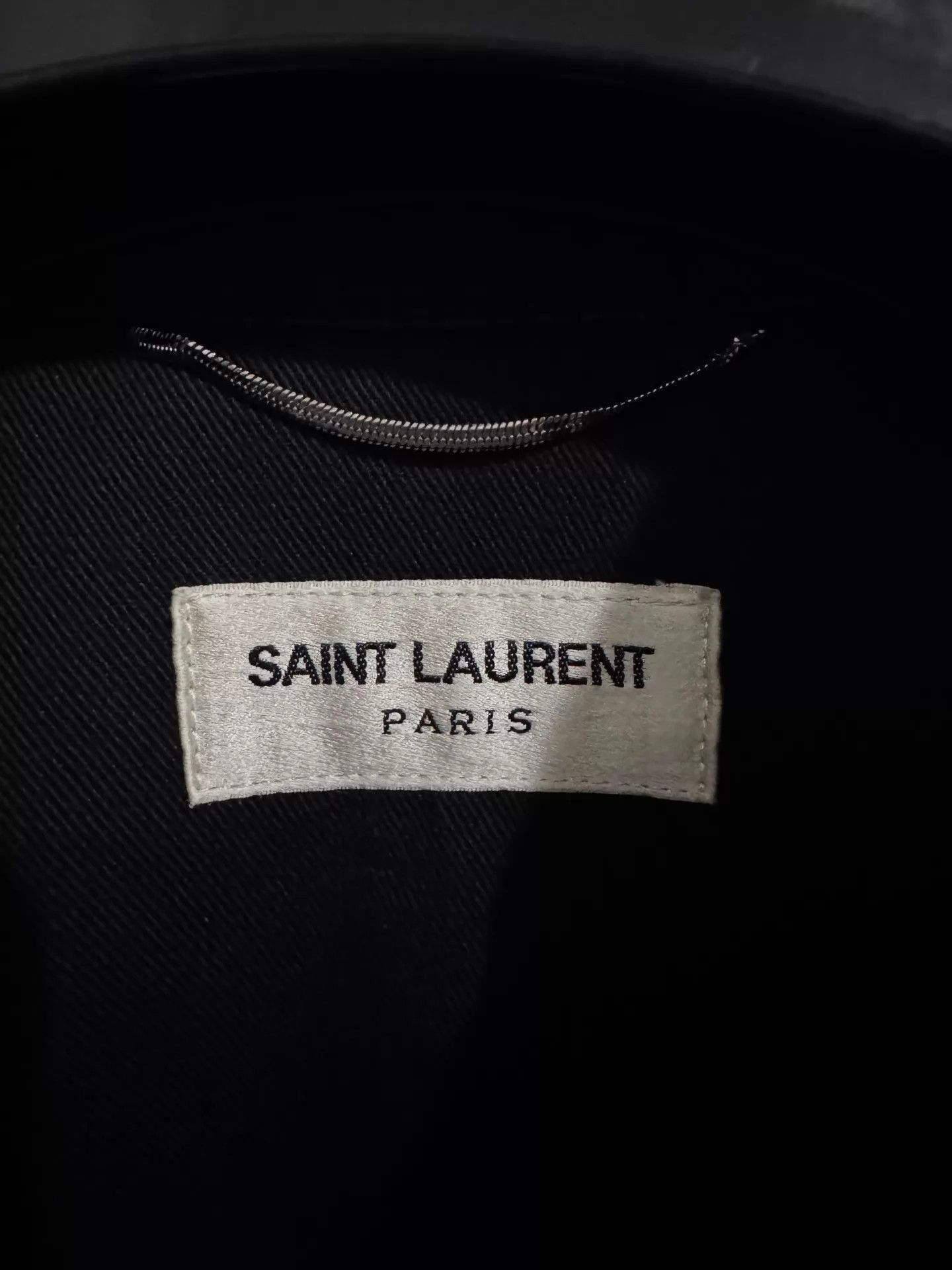 Saint Laurent Paris Black XL Utility Jacket with Front Pockets and Belt Size US XL / EU 56 / 4 - 7 Thumbnail